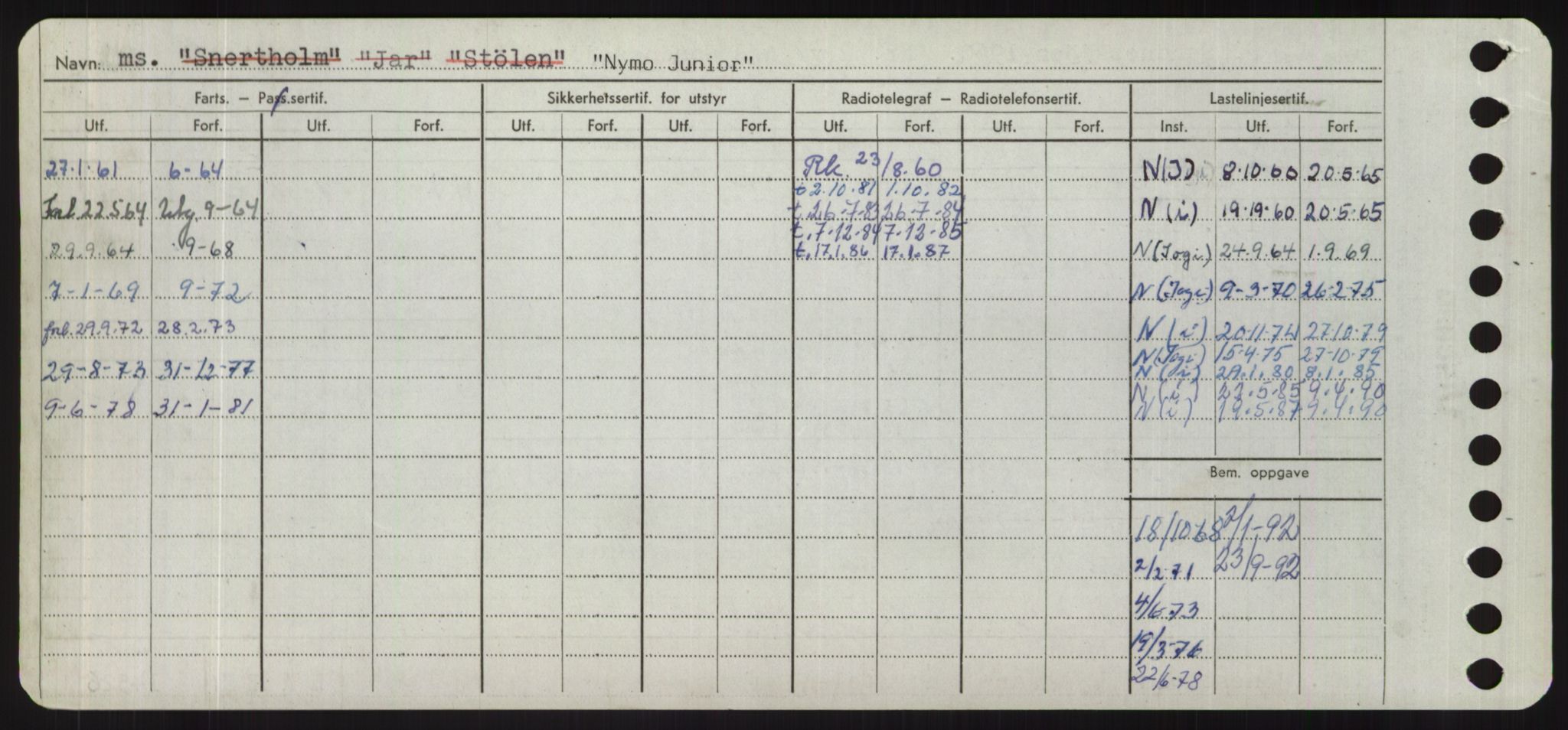 Sjøfartsdirektoratet med forløpere, Skipsmålingen, RA/S-1627/H/Hd/L0027: Fartøy, Norhop-Nør, s. 474