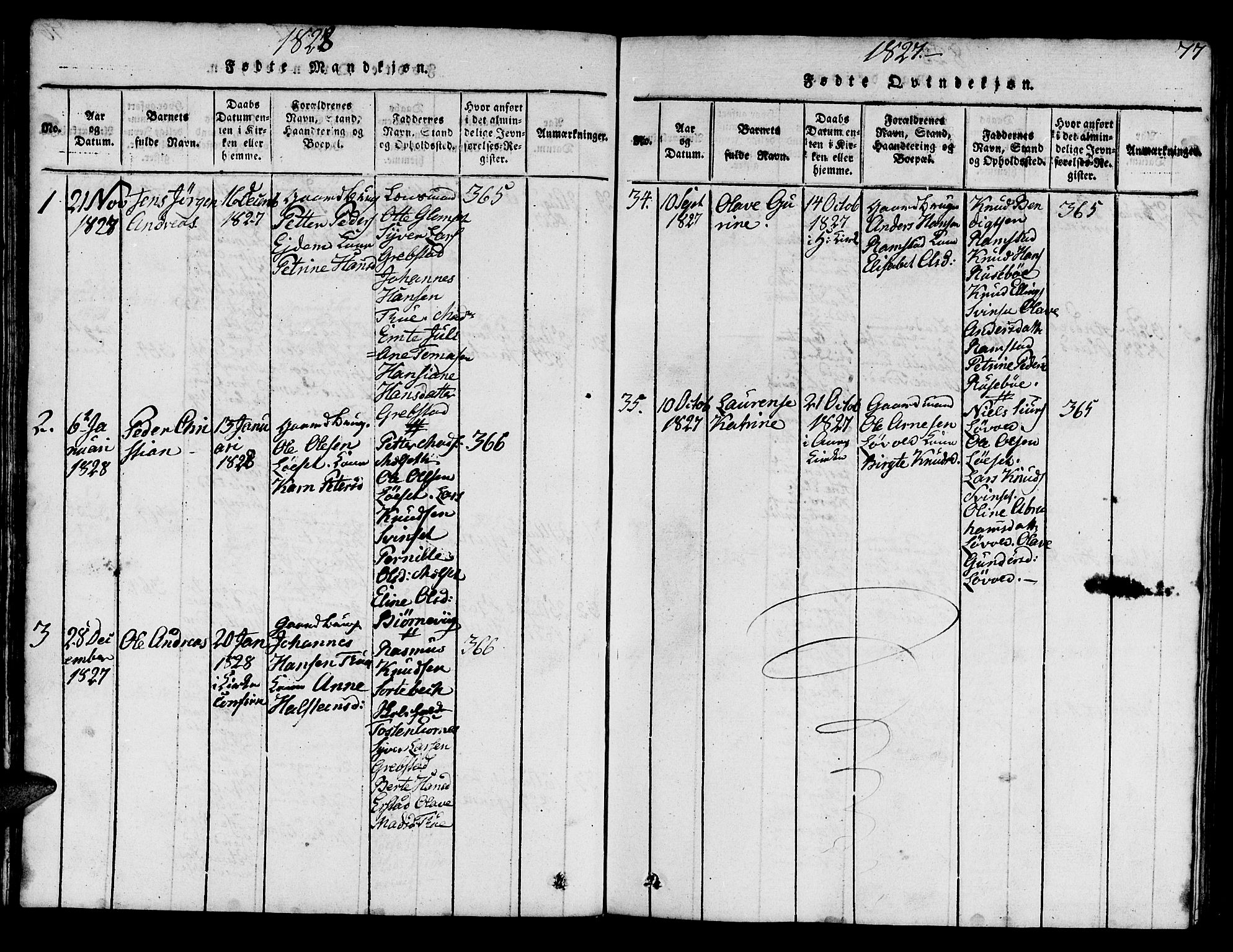 Ministerialprotokoller, klokkerbøker og fødselsregistre - Møre og Romsdal, AV/SAT-A-1454/522/L0322: Klokkerbok nr. 522C01, 1816-1830, s. 77