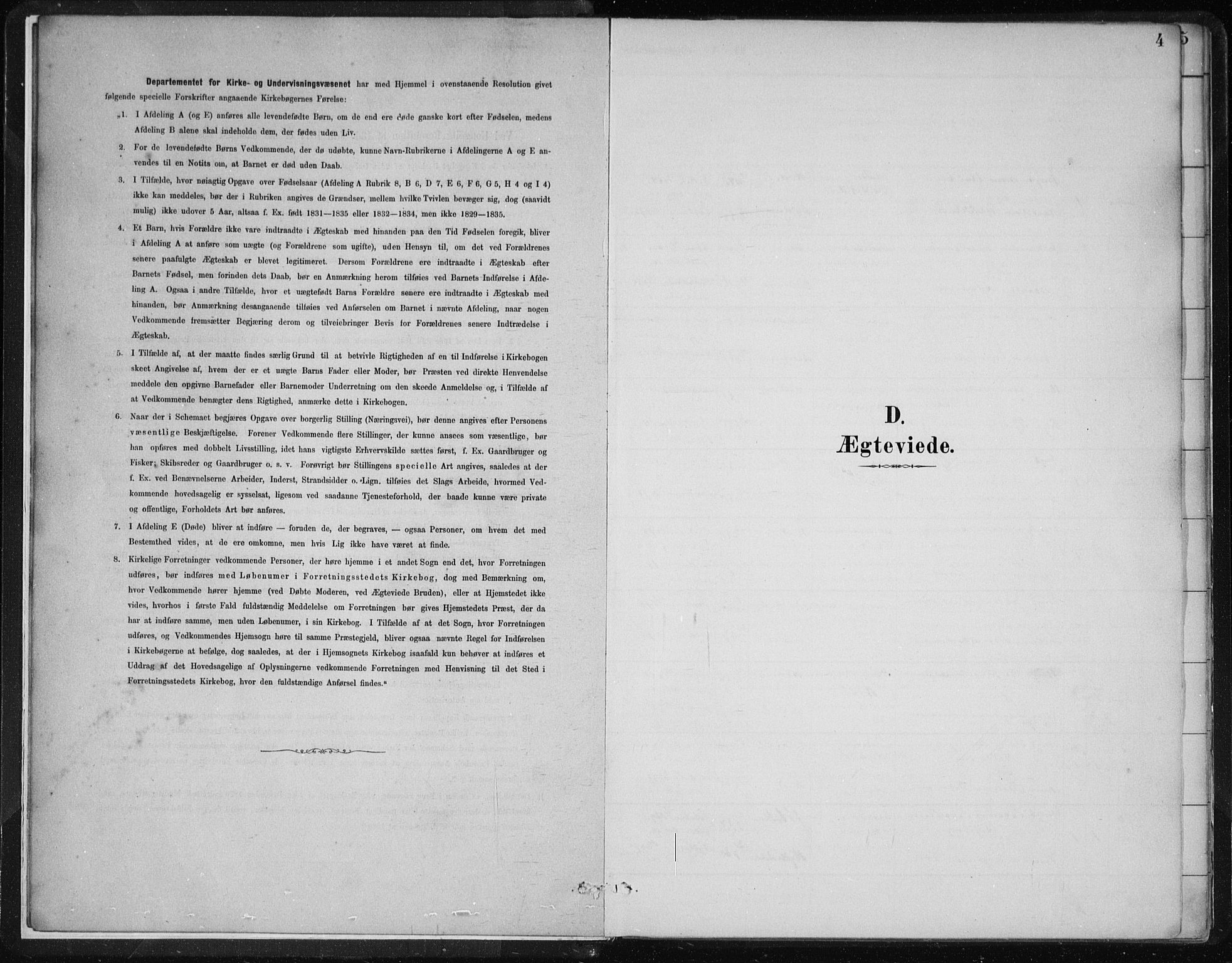 Korskirken sokneprestembete, SAB/A-76101/H/Hab: Klokkerbok nr. D 3, 1887-1906, s. 4