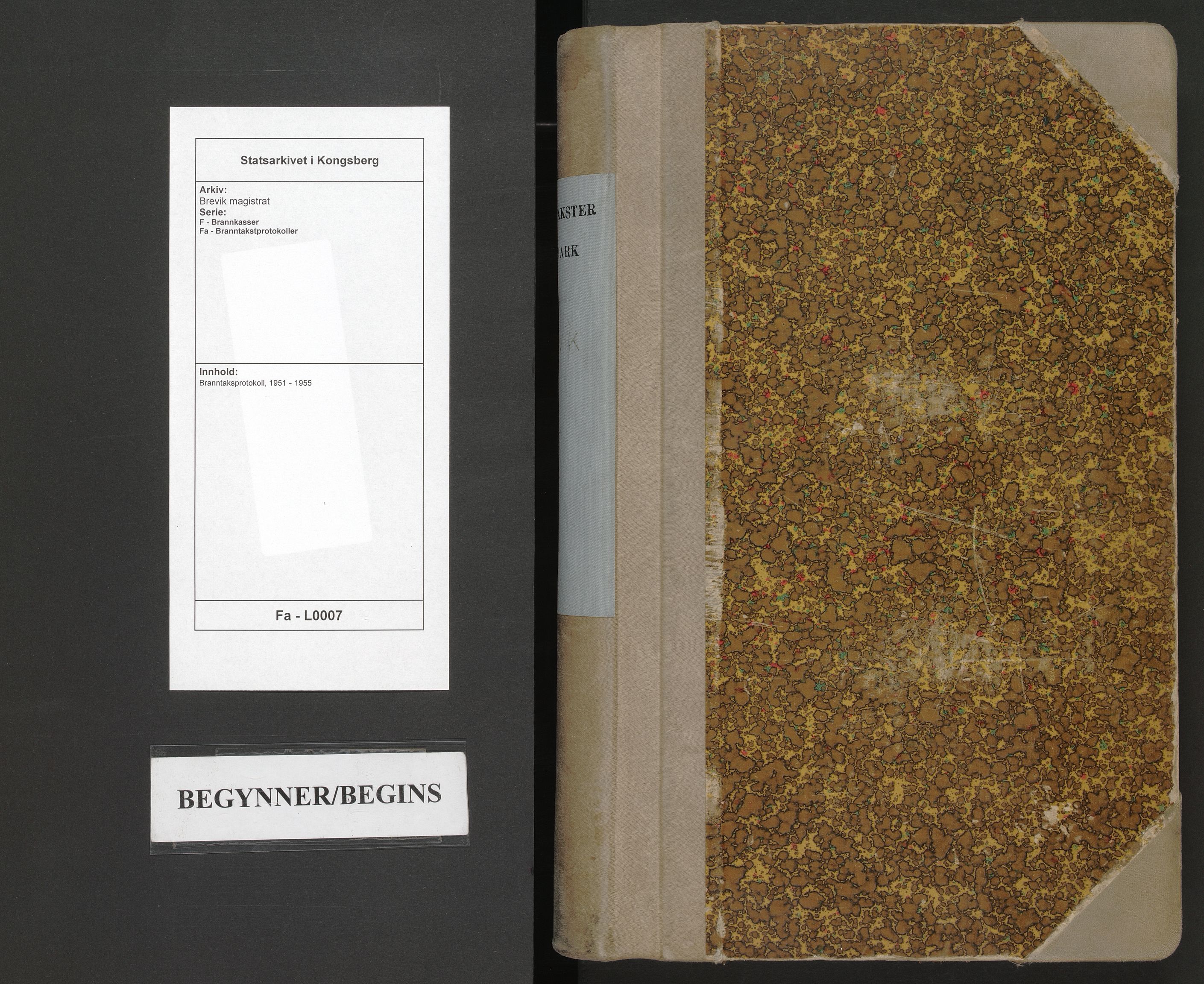 Brevik magistrat, AV/SAKO-A-856/F/Fa/L0007: Branntakstprotokoll, 1951-1955