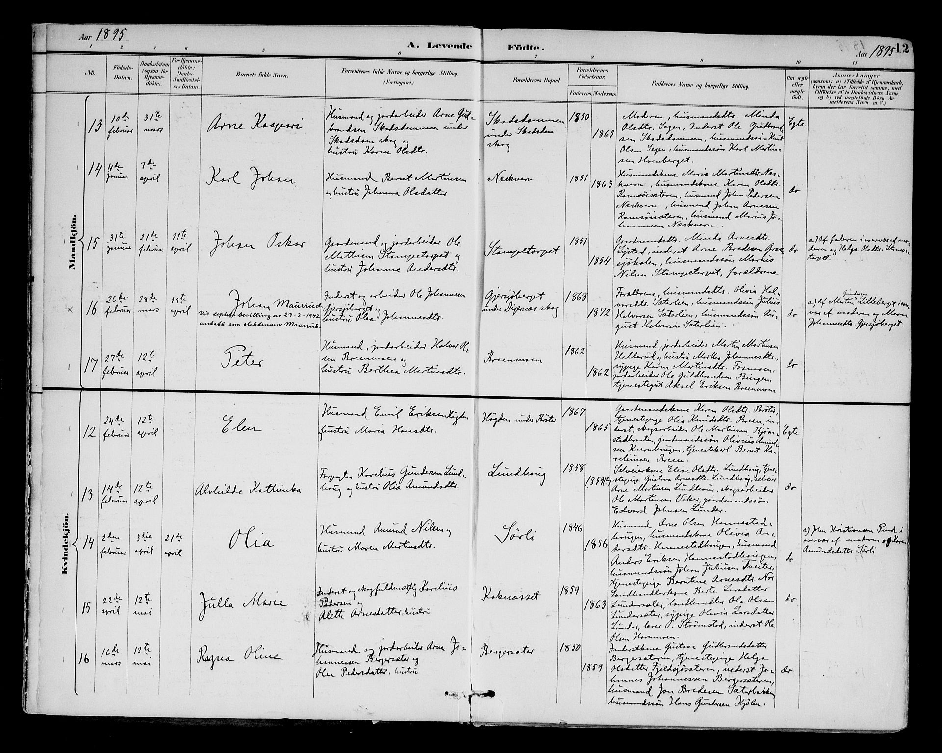 Brandval prestekontor, SAH/PREST-034/H/Ha/Haa/L0003: Ministerialbok nr. 3, 1894-1909, s. 12