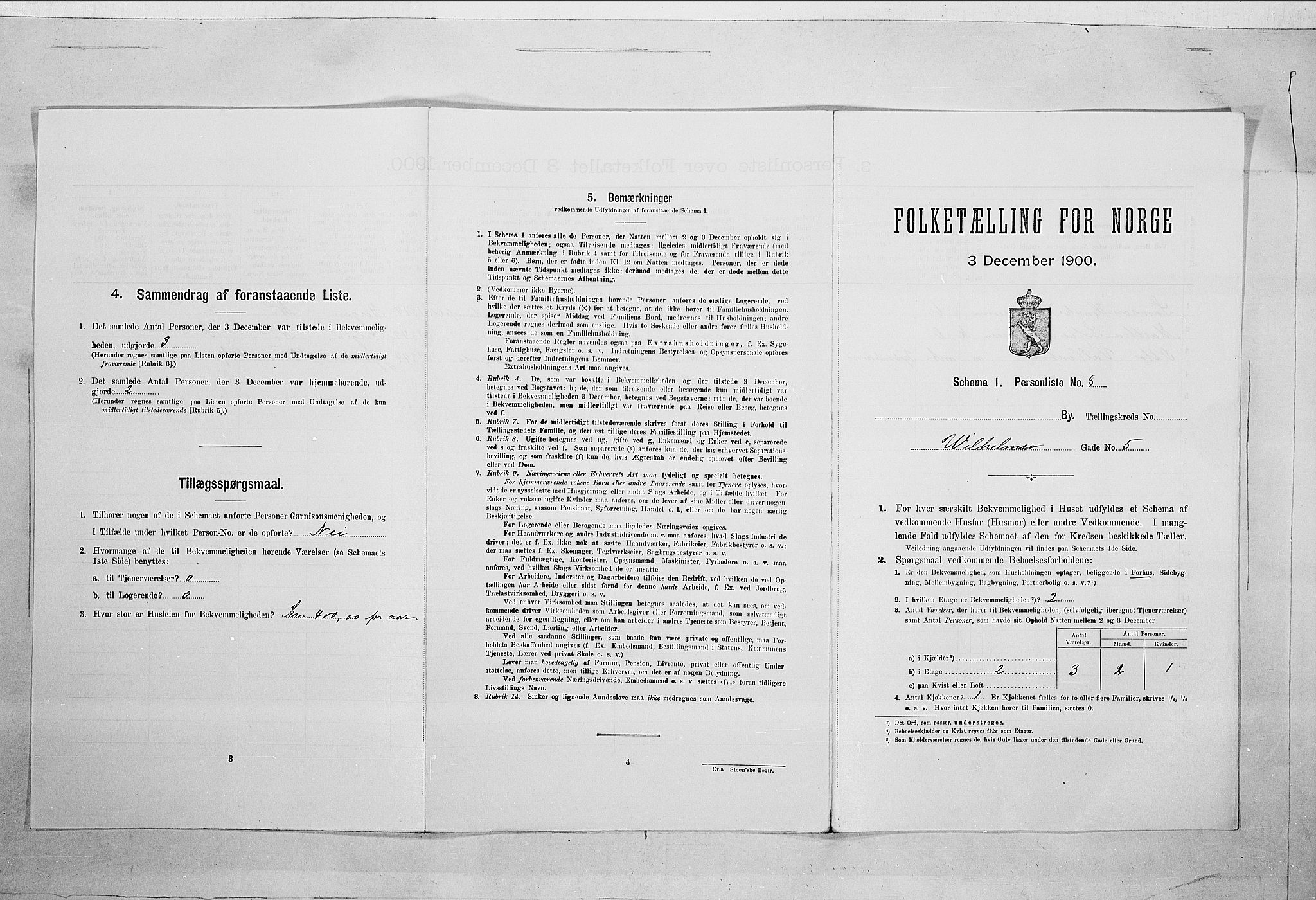 SAO, Folketelling 1900 for 0301 Kristiania kjøpstad, 1900, s. 112940