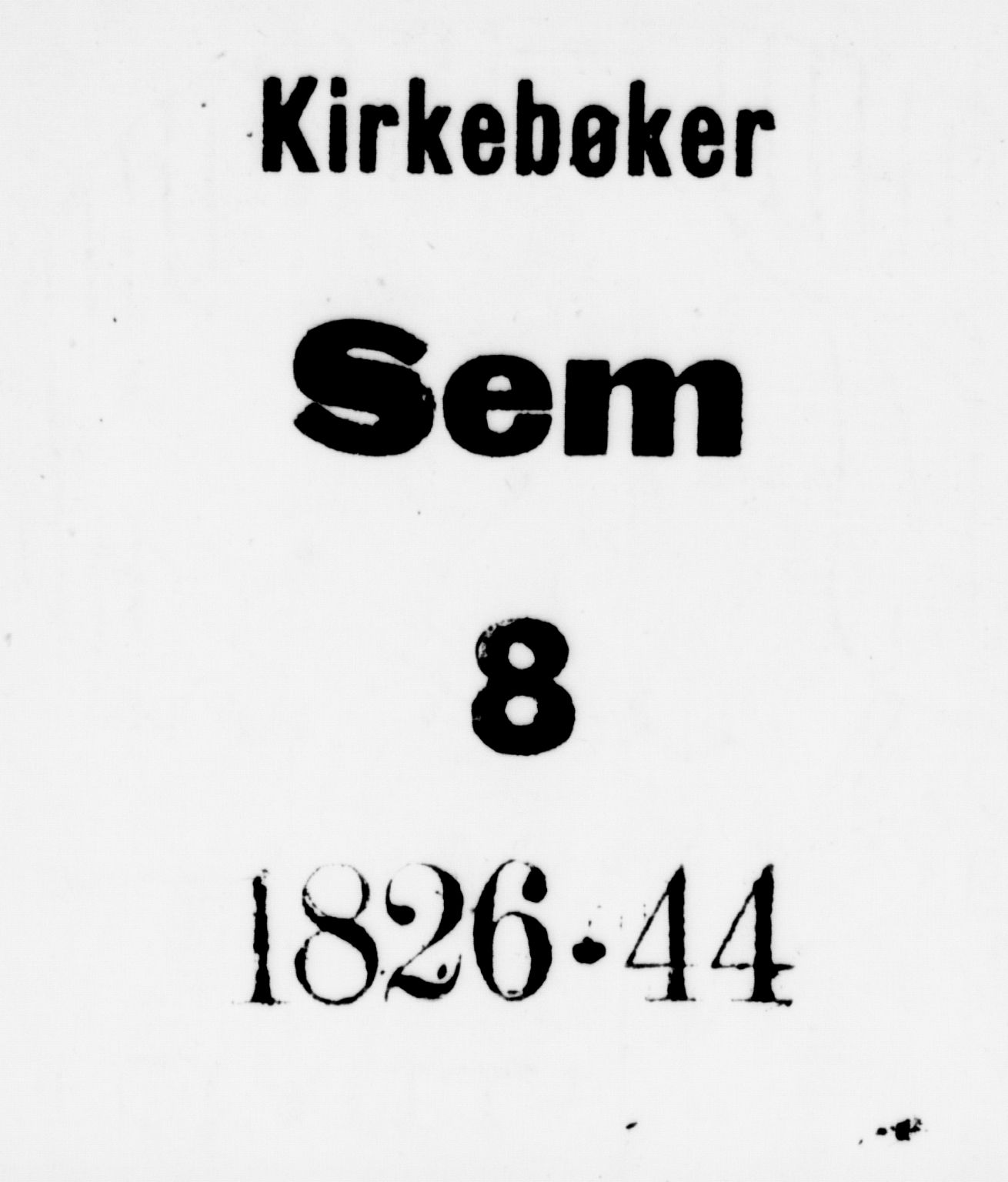 Sem kirkebøker, SAKO/A-5/G/Ga/L0002: Klokkerbok nr. I 2, 1826-1844