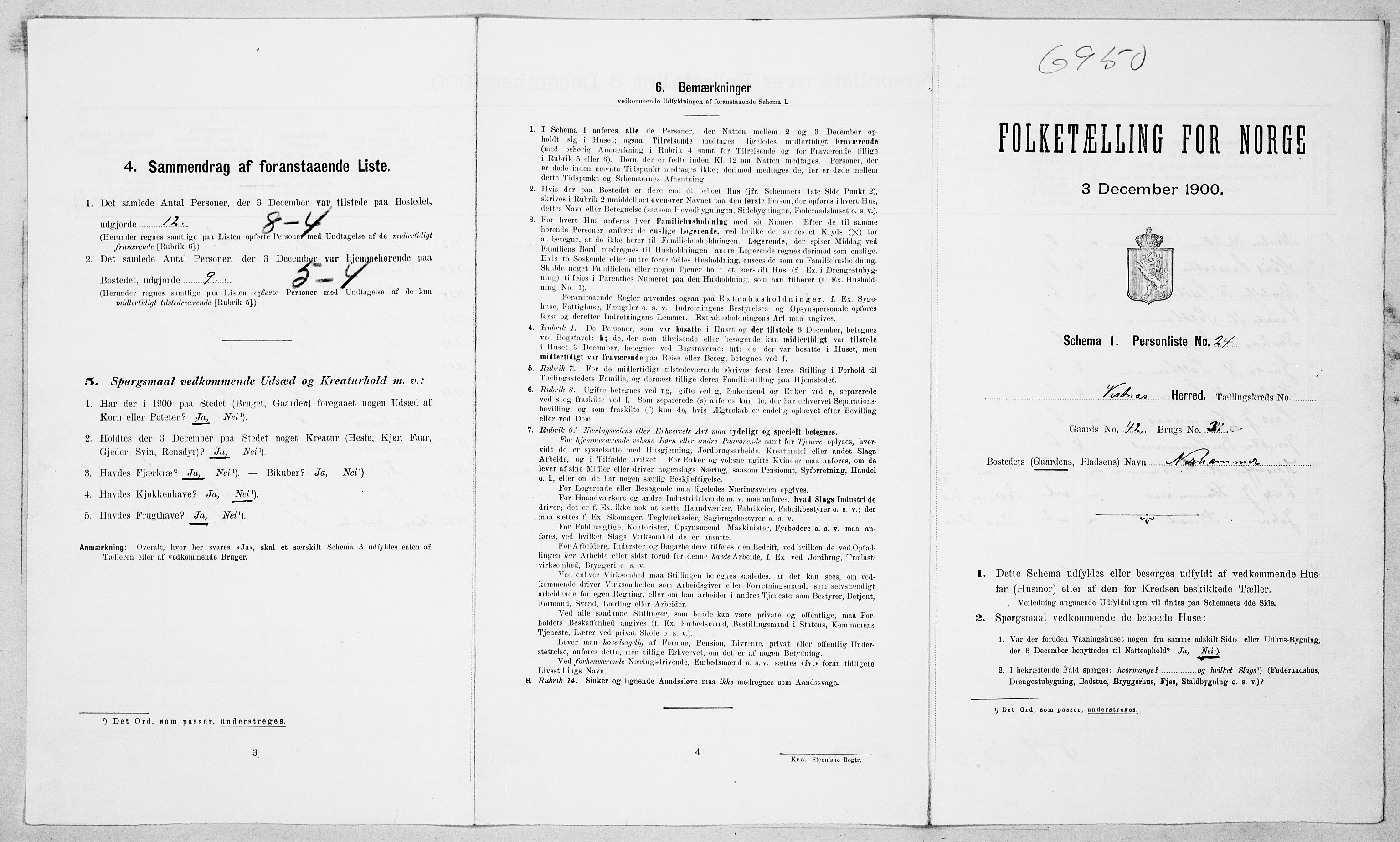SAT, Folketelling 1900 for 1535 Vestnes herred, 1900, s. 211