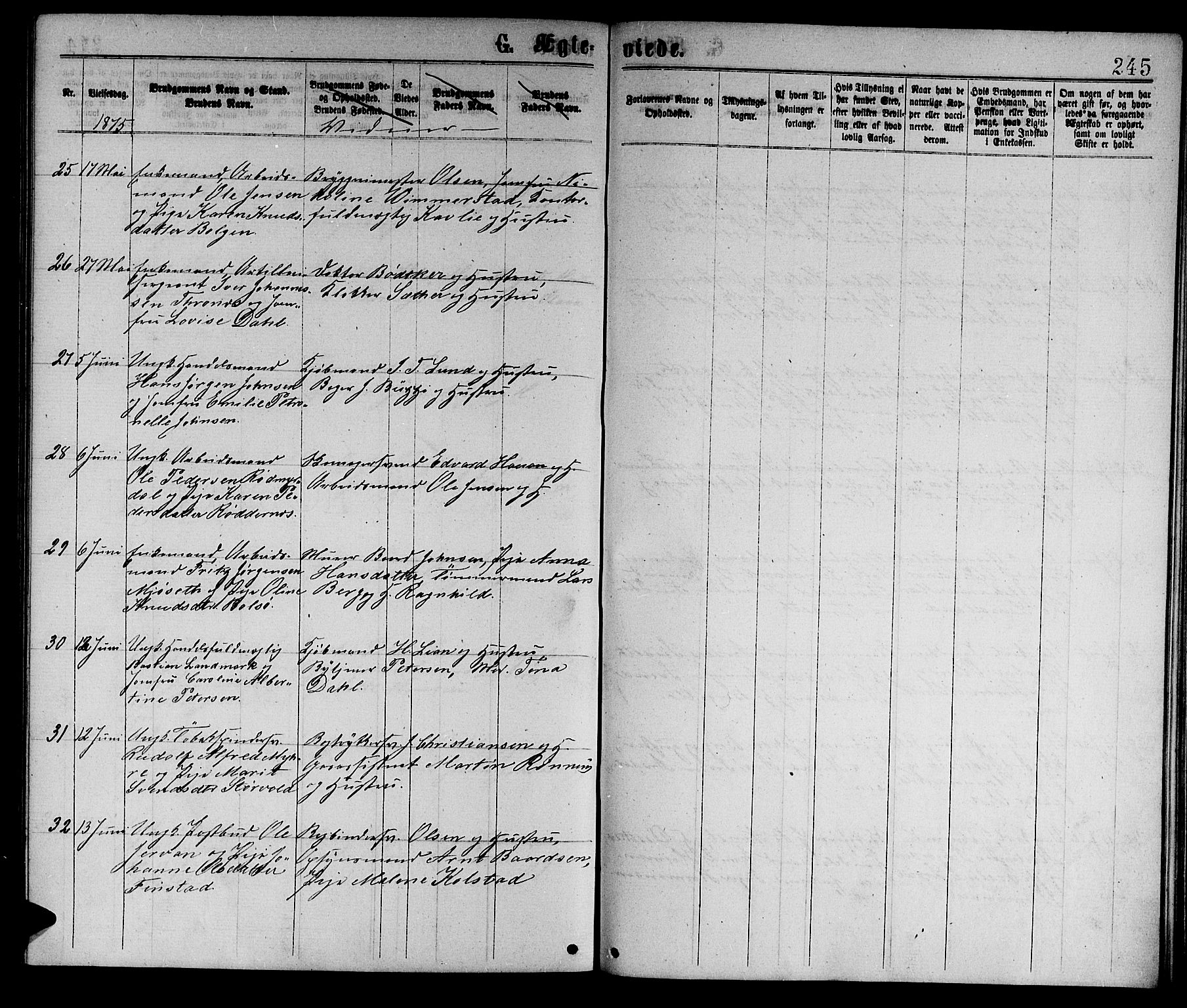 Ministerialprotokoller, klokkerbøker og fødselsregistre - Sør-Trøndelag, AV/SAT-A-1456/601/L0088: Klokkerbok nr. 601C06, 1870-1878, s. 245