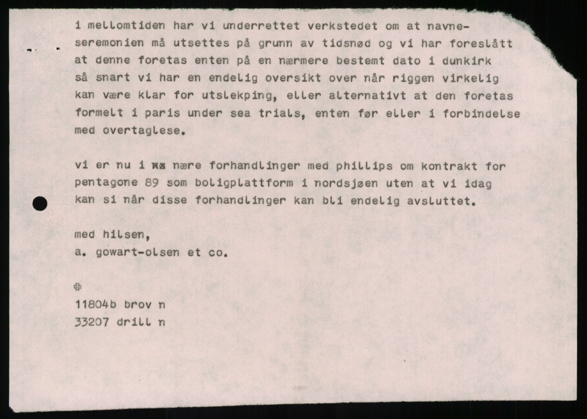 Pa 1503 - Stavanger Drilling AS, SAST/A-101906/A/Ab/Abc/L0006: Styrekorrespondanse Stavanger Drilling II A/S, 1974-1977, s. 137