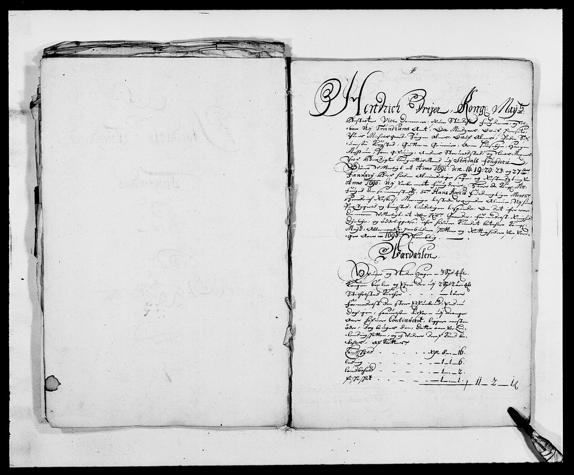 Rentekammeret inntil 1814, Reviderte regnskaper, Fogderegnskap, RA/EA-4092/R62/L4184: Fogderegnskap Stjørdal og Verdal, 1690-1691, s. 210