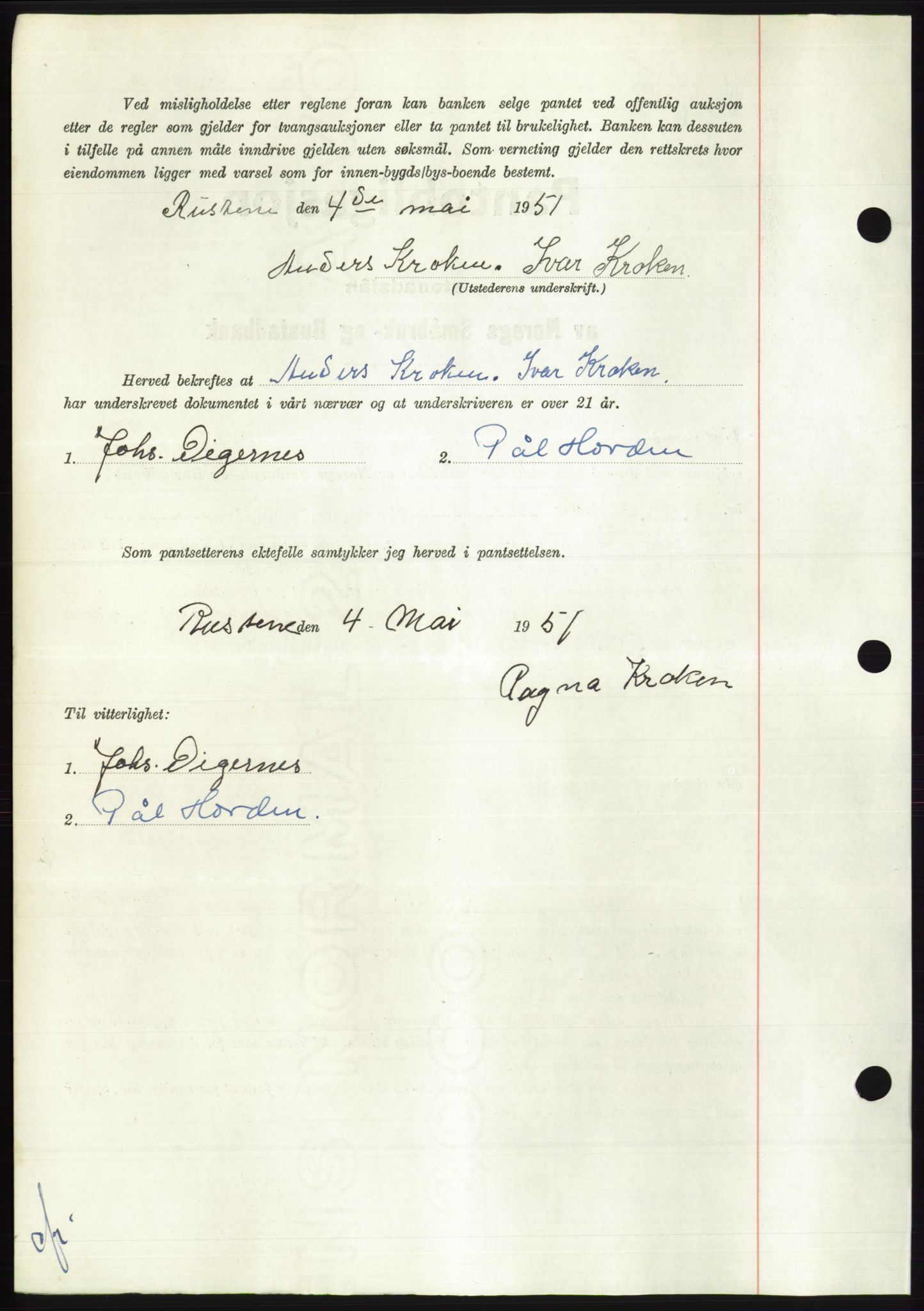 Søre Sunnmøre sorenskriveri, AV/SAT-A-4122/1/2/2C/L0120: Pantebok nr. 8B, 1951-1951, Dagboknr: 761/1951