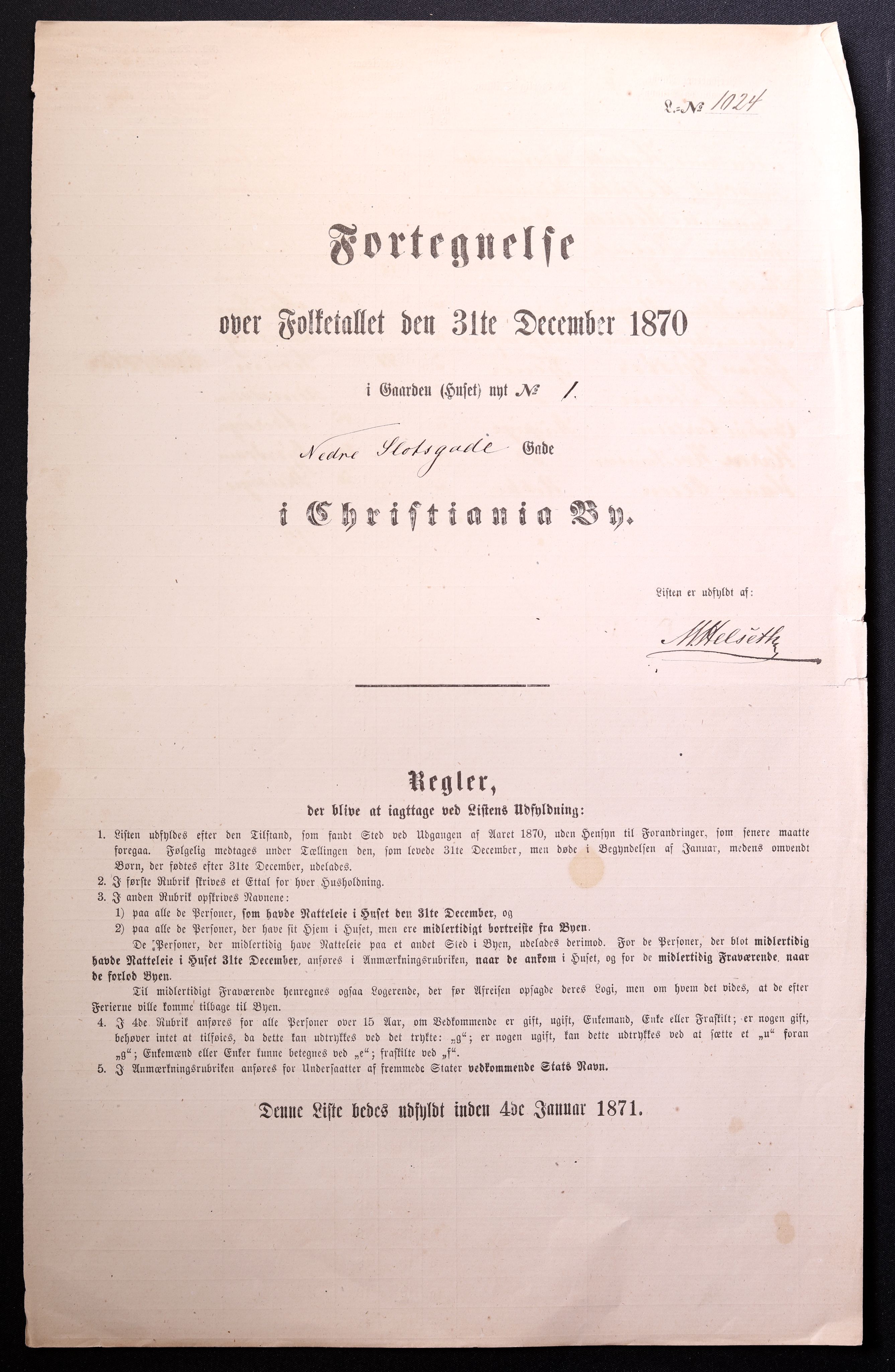 RA, Folketelling 1870 for 0301 Kristiania kjøpstad, 1870, s. 2472