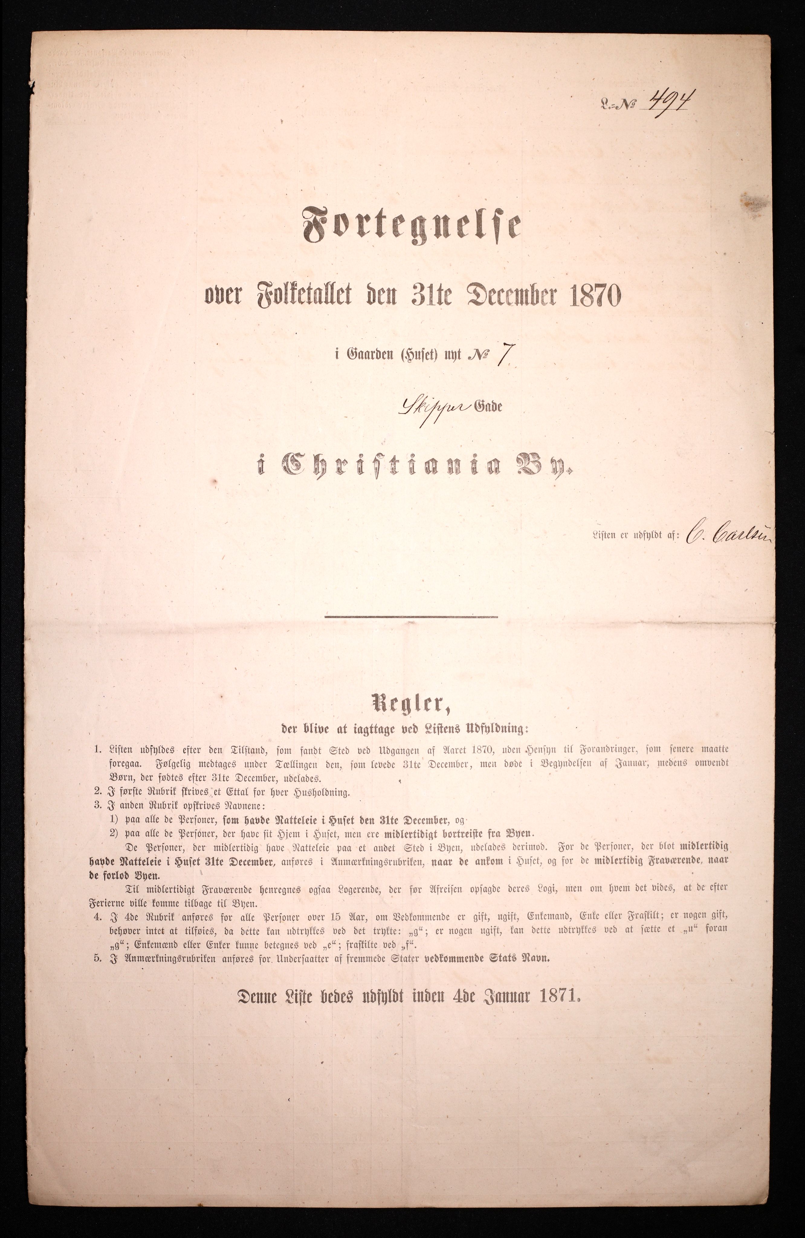 RA, Folketelling 1870 for 0301 Kristiania kjøpstad, 1870, s. 3321