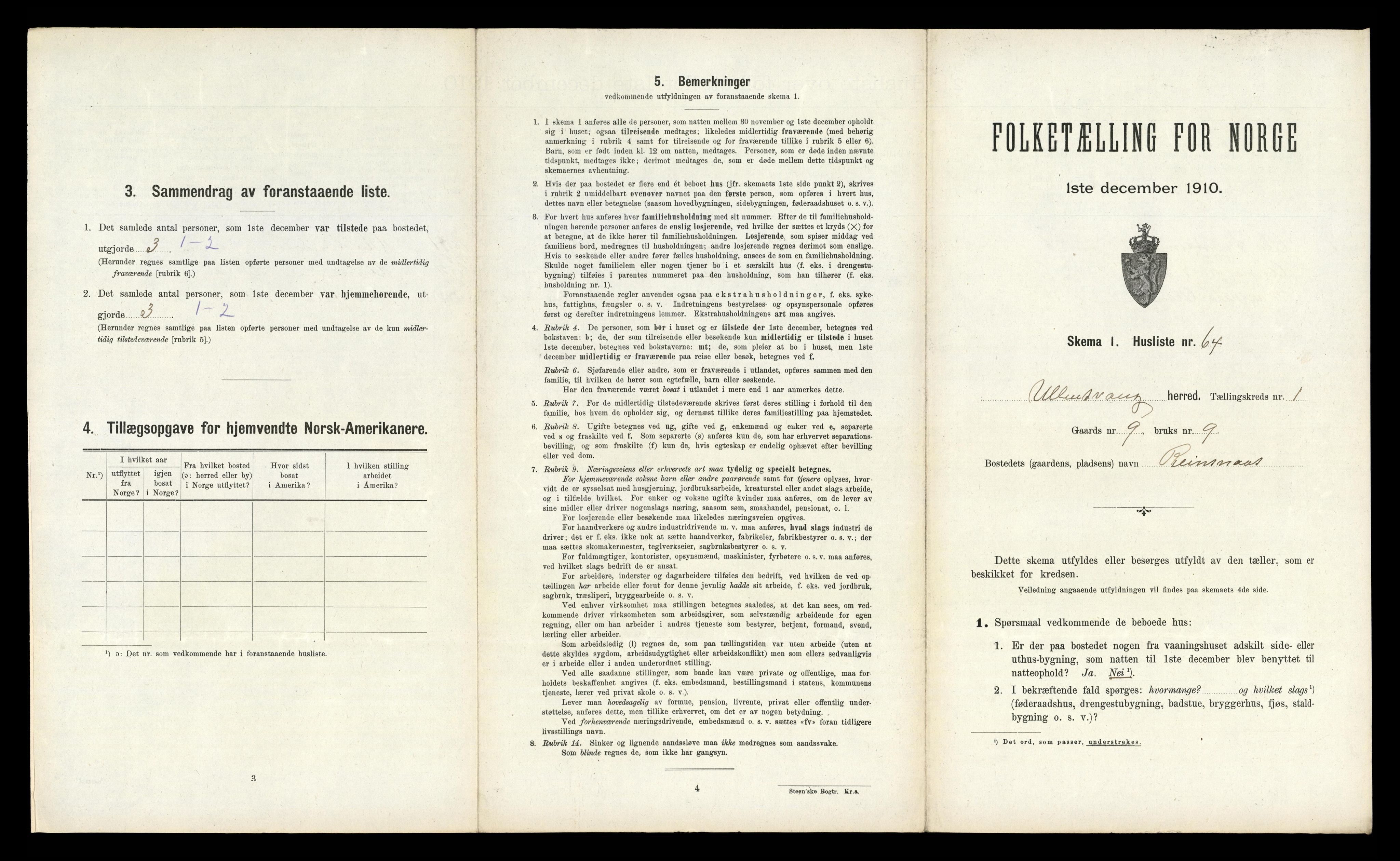 RA, Folketelling 1910 for 1230 Ullensvang herred, 1910, s. 205