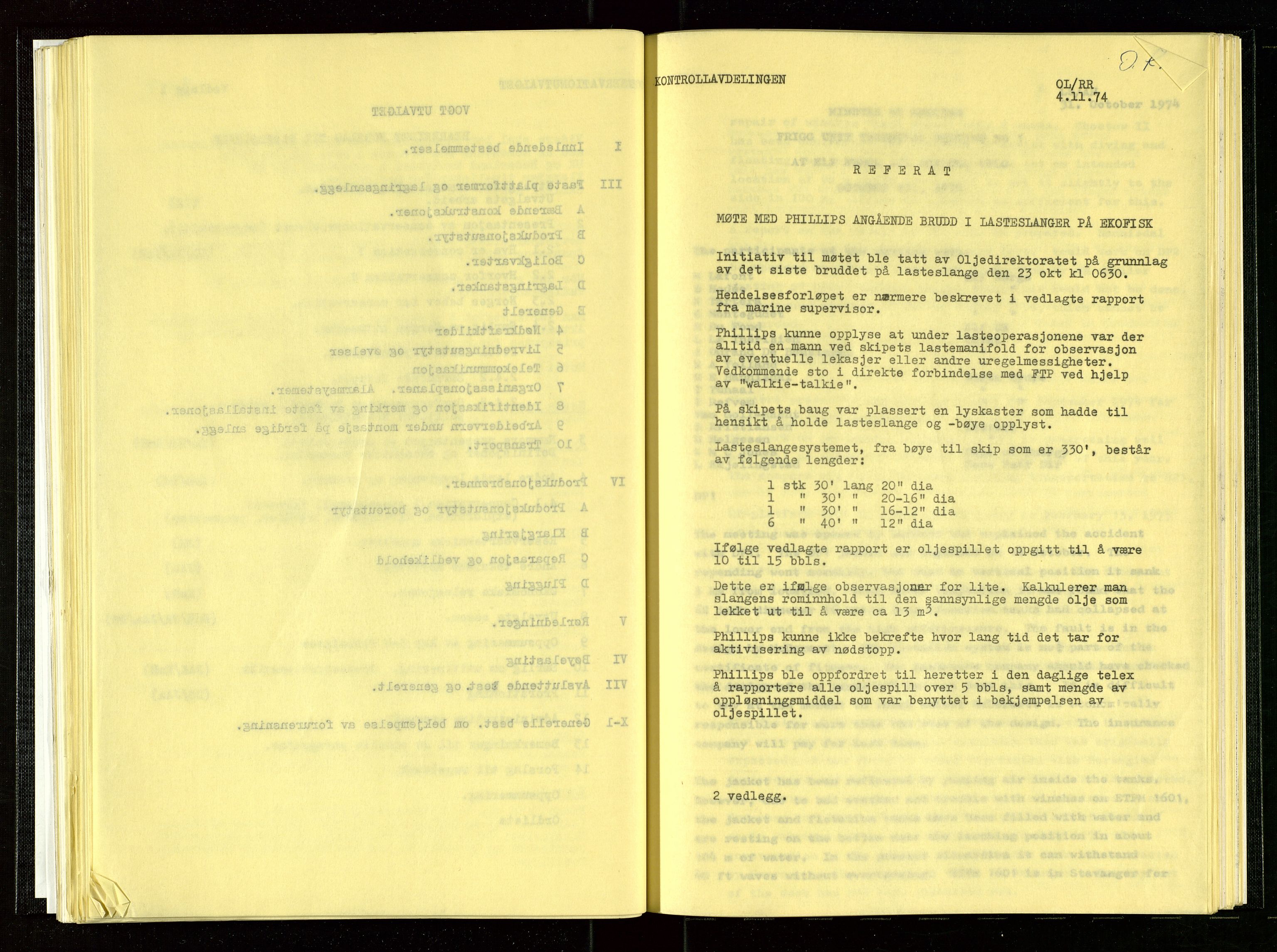 Oljedirektoratet, AV/SAST-A-101366/Aa/L0003: Referatprotokoller, 1974