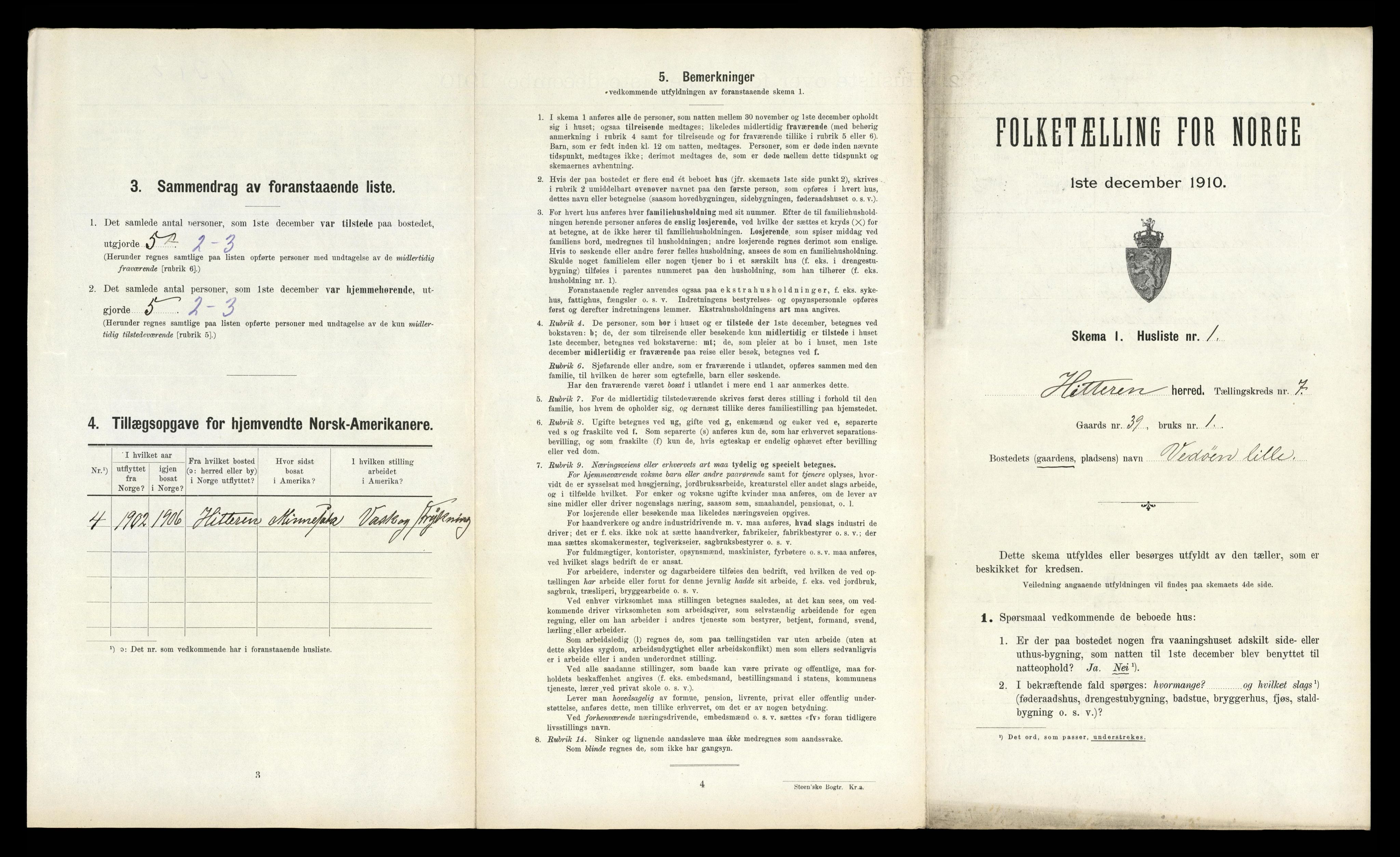 RA, Folketelling 1910 for 1617 Hitra herred, 1910, s. 551