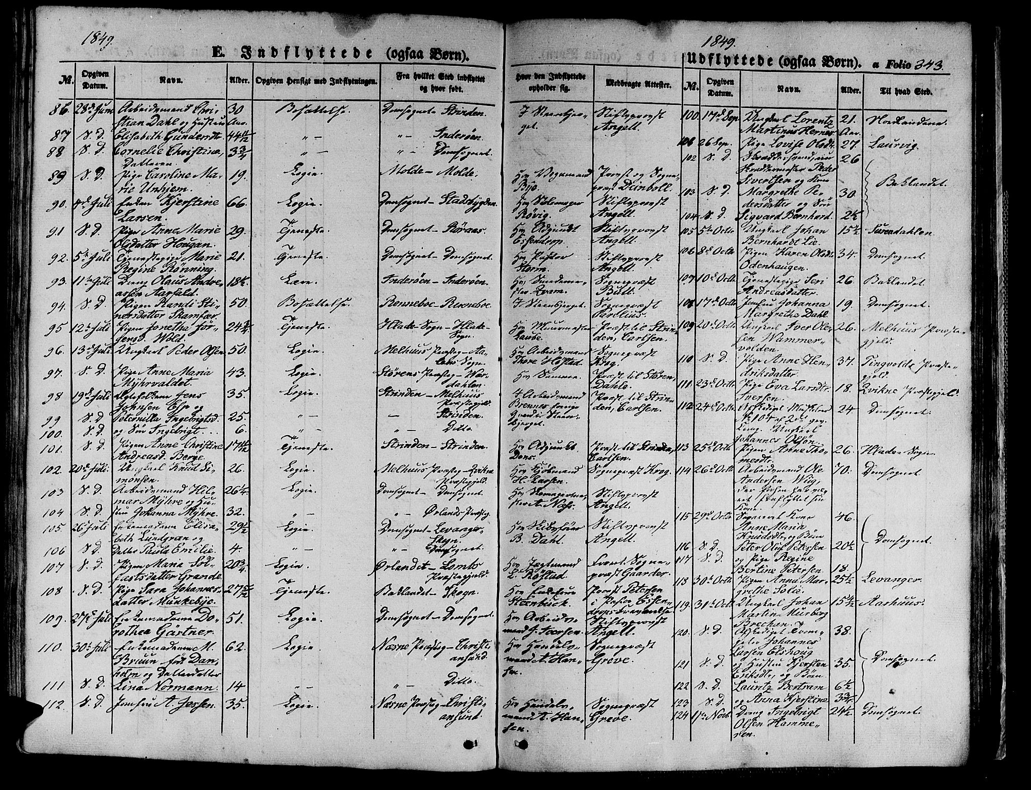 Ministerialprotokoller, klokkerbøker og fødselsregistre - Sør-Trøndelag, SAT/A-1456/602/L0137: Klokkerbok nr. 602C05, 1846-1856, s. 343