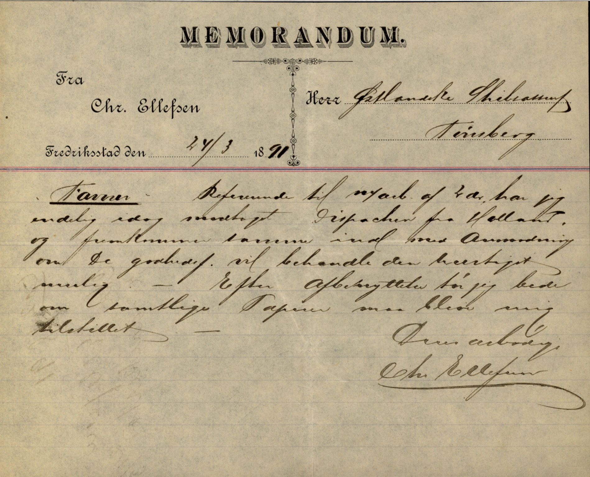 Pa 63 - Østlandske skibsassuranceforening, VEMU/A-1079/G/Ga/L0026/0005: Havaridokumenter / Kalliope, Kali, Maas, Favour, Lindesnæs, 1890, s. 47