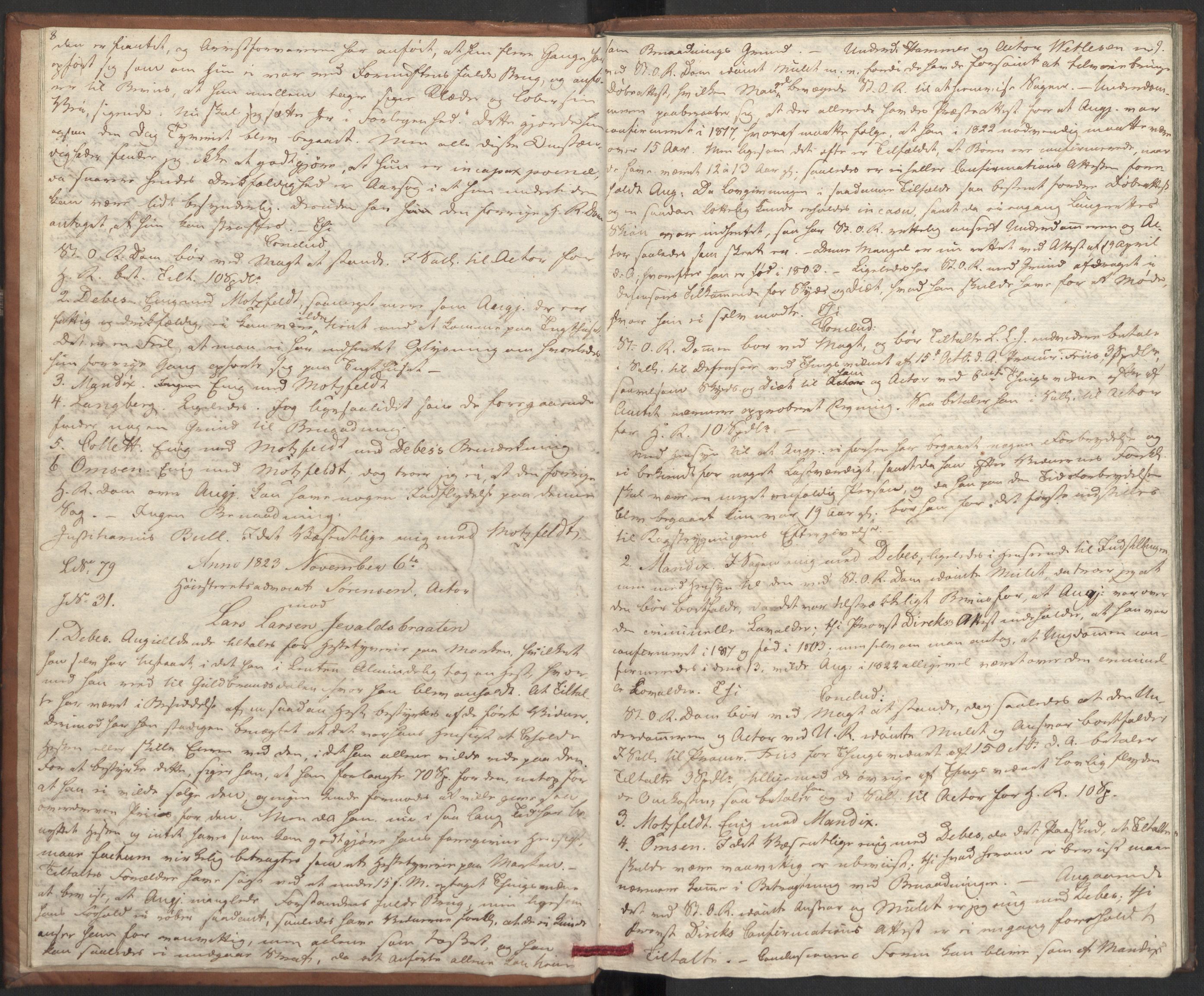 Høyesterett, AV/RA-S-1002/E/Eb/Eba/L0009/0002: Voteringsprotokoller / Voteringsprotokoll, 1823, s. 8-9