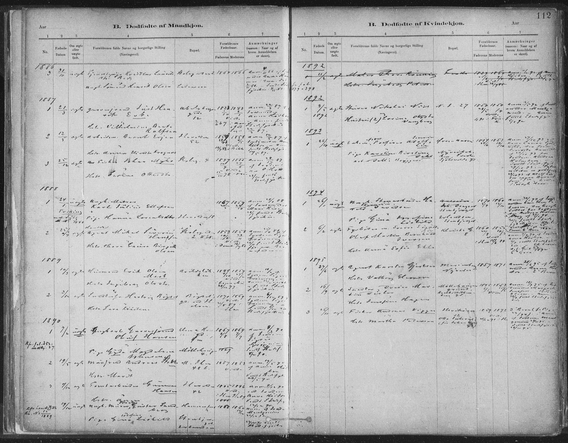 Ministerialprotokoller, klokkerbøker og fødselsregistre - Sør-Trøndelag, AV/SAT-A-1456/603/L0162: Ministerialbok nr. 603A01, 1879-1895, s. 112