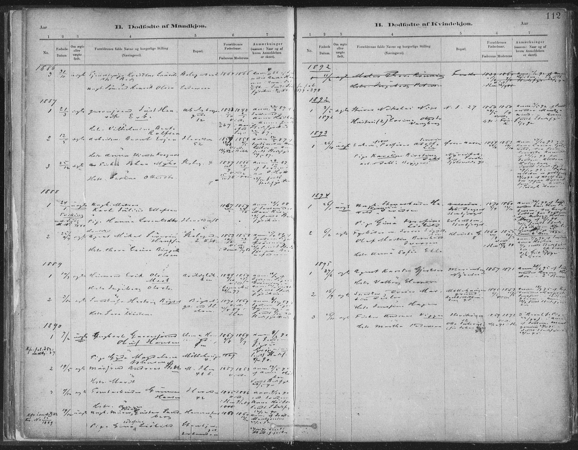 Ministerialprotokoller, klokkerbøker og fødselsregistre - Sør-Trøndelag, SAT/A-1456/603/L0162: Ministerialbok nr. 603A01, 1879-1895, s. 112