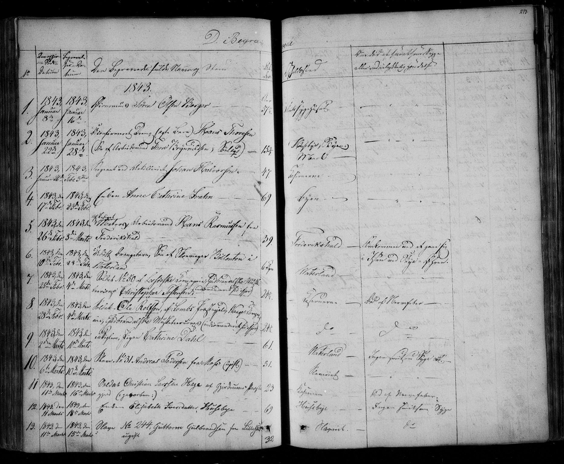 Fredrikstad prestekontor Kirkebøker, AV/SAO-A-11082/F/Fa/L0005: Ministerialbok nr. 5, 1835-1856, s. 273