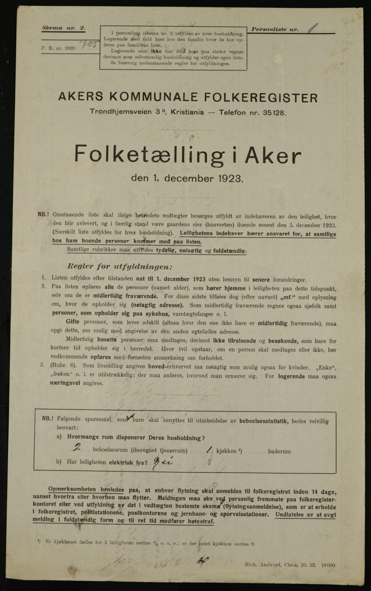 , Kommunal folketelling 1.12.1923 for Aker, 1923, s. 40955