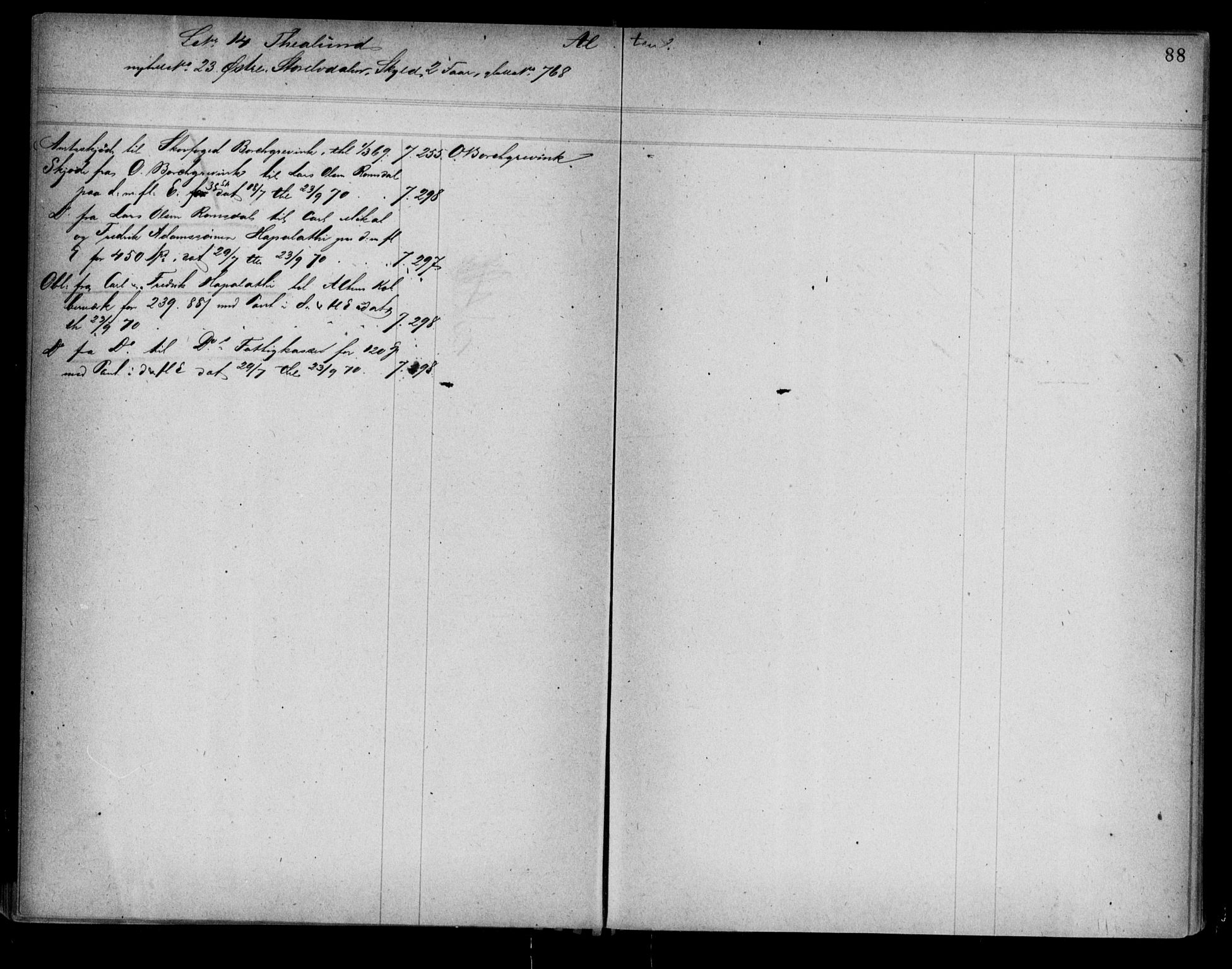 Alta fogderi/sorenskriveri, AV/SATØ-SATØ-5/1/K/Kb/Kba/L0007pantereg: Panteregister nr. 7, 1776, s. 88