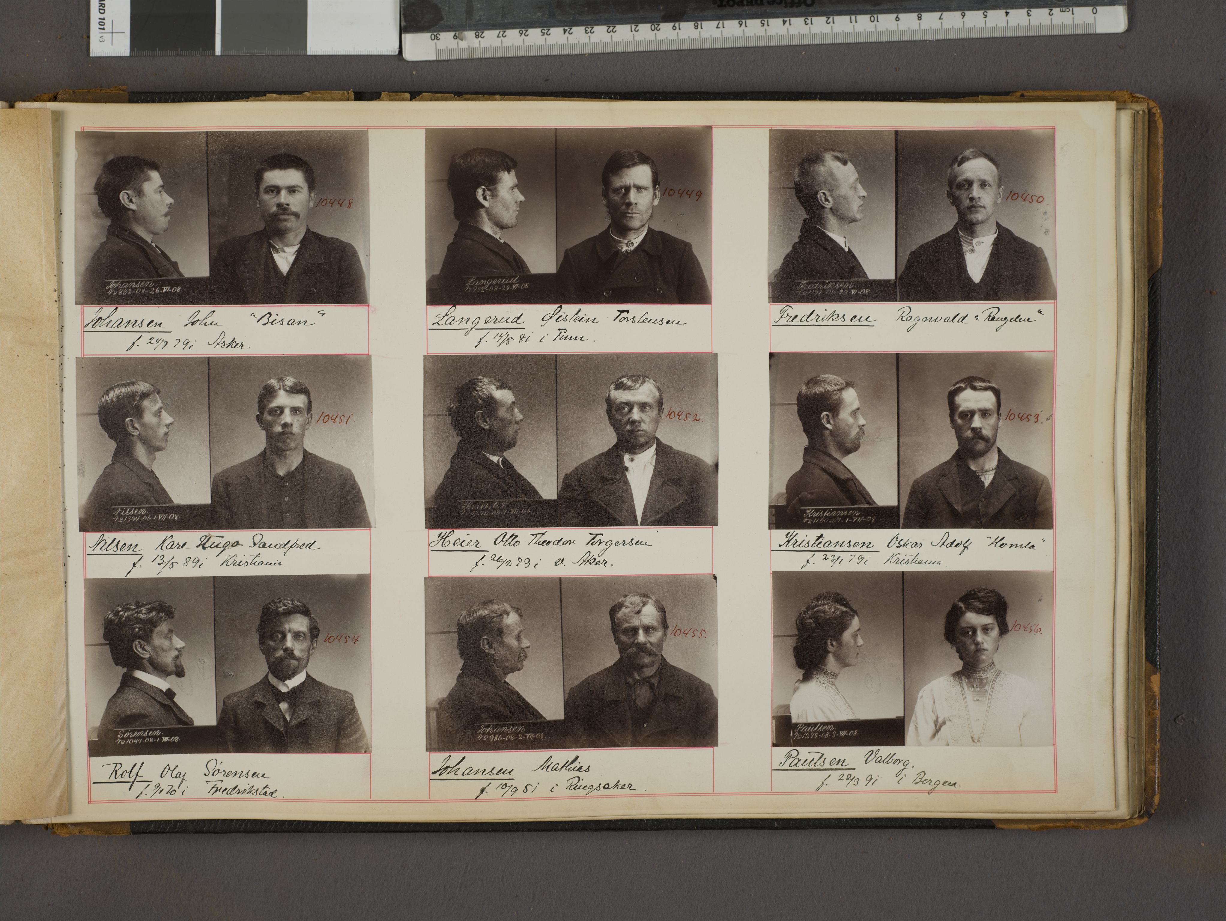 Oslo politikammer, Kriminalavdelingen, AV/SAO-A-11137/U/Ua/L0011: Forbryteralbum, 1908, s. 67