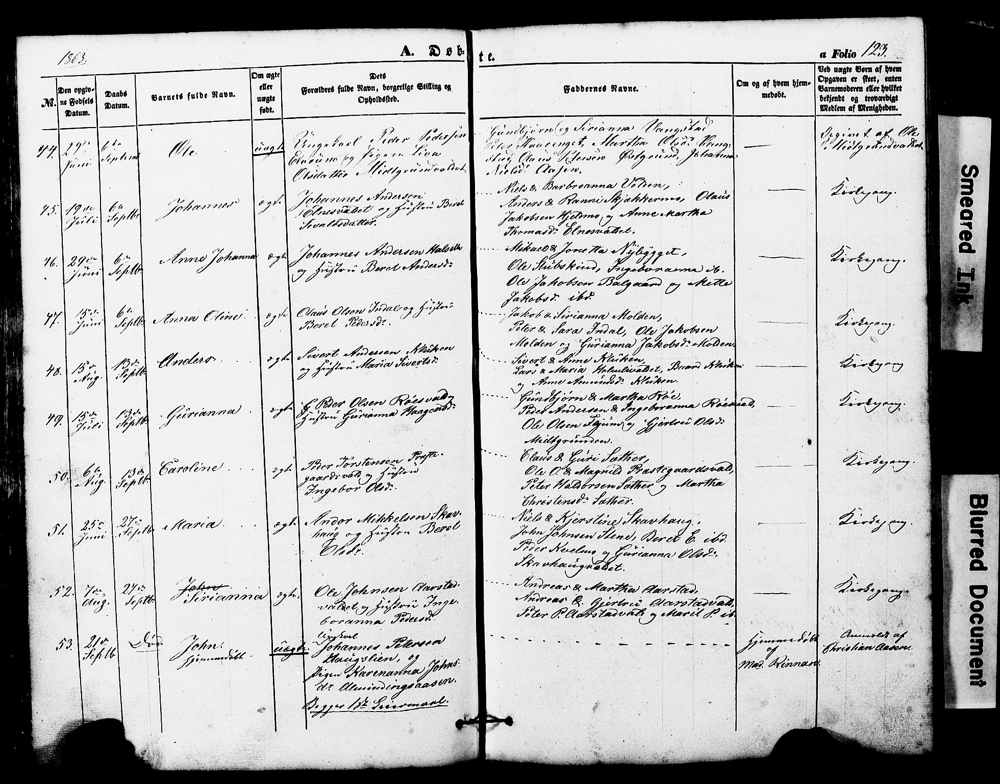 Ministerialprotokoller, klokkerbøker og fødselsregistre - Nord-Trøndelag, SAT/A-1458/724/L0268: Klokkerbok nr. 724C04, 1846-1878, s. 123