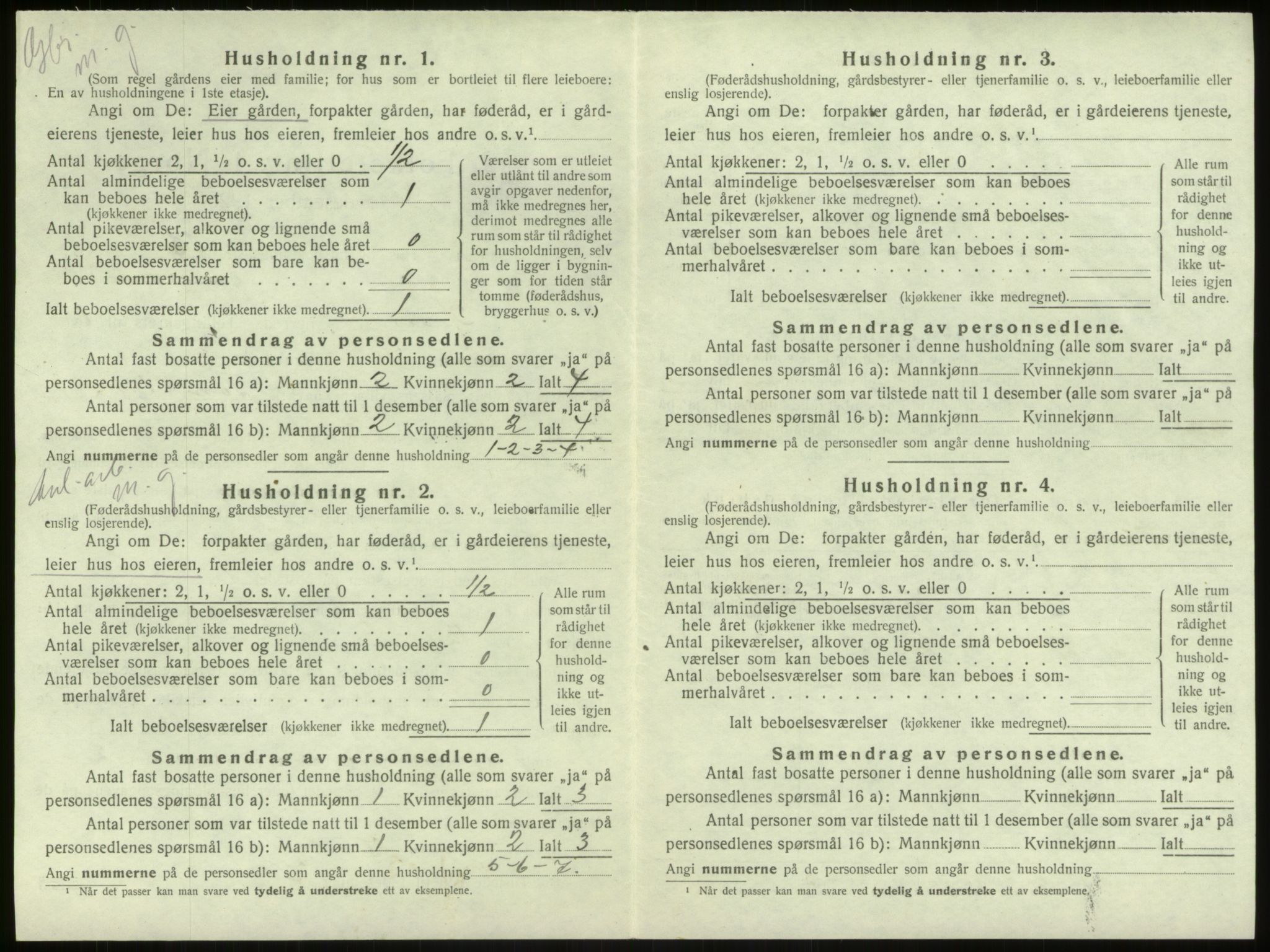 SAB, Folketelling 1920 for 1250 Haus herred, 1920, s. 415