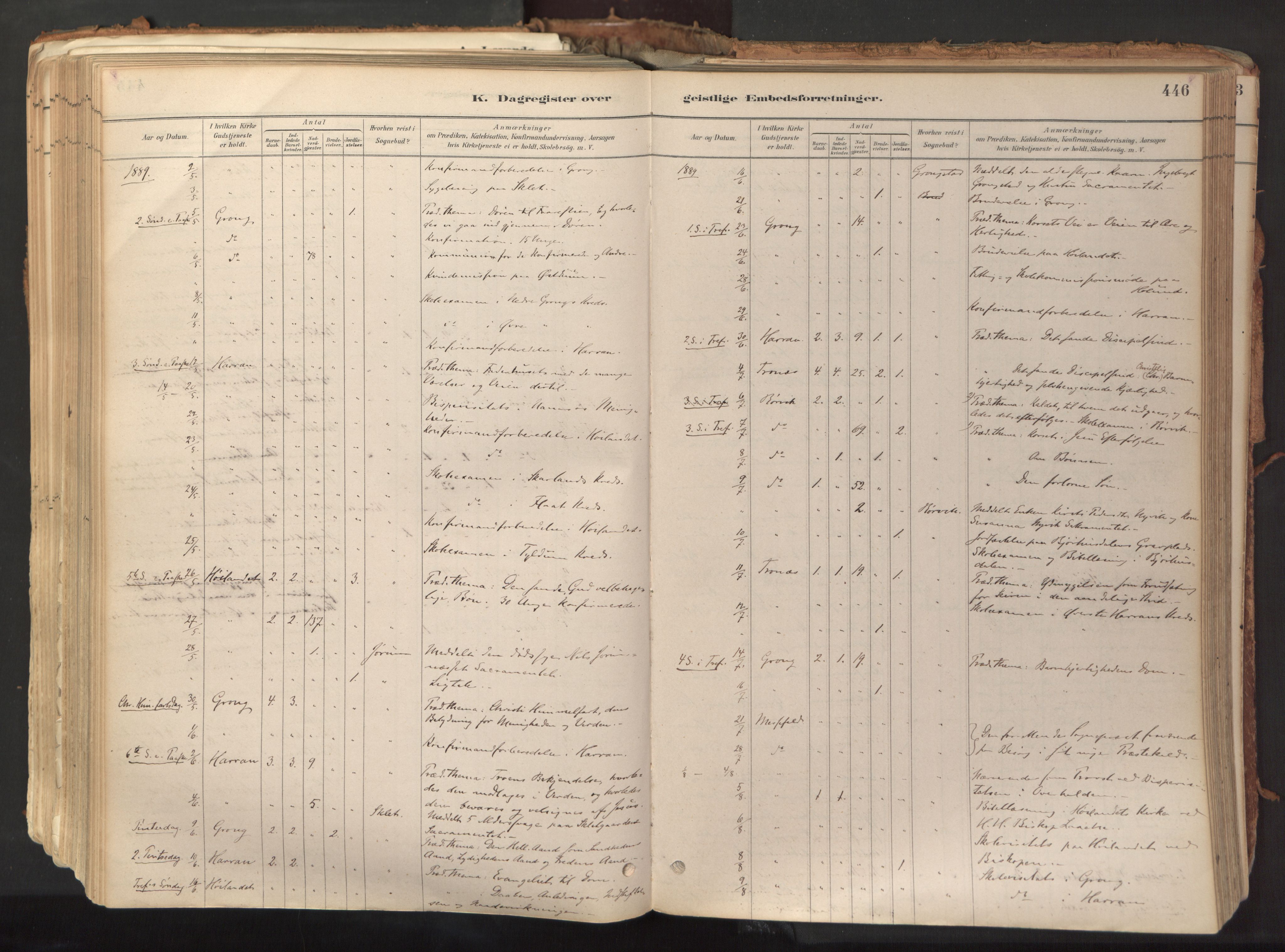 Ministerialprotokoller, klokkerbøker og fødselsregistre - Nord-Trøndelag, SAT/A-1458/758/L0519: Ministerialbok nr. 758A04, 1880-1926, s. 446