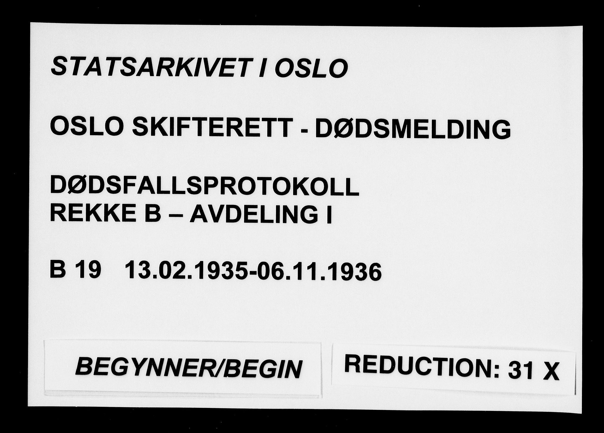 Oslo skifterett, AV/SAO-A-10383/G/Ga/Gab/L0019: Dødsfallsprotokoll, 1935-1936