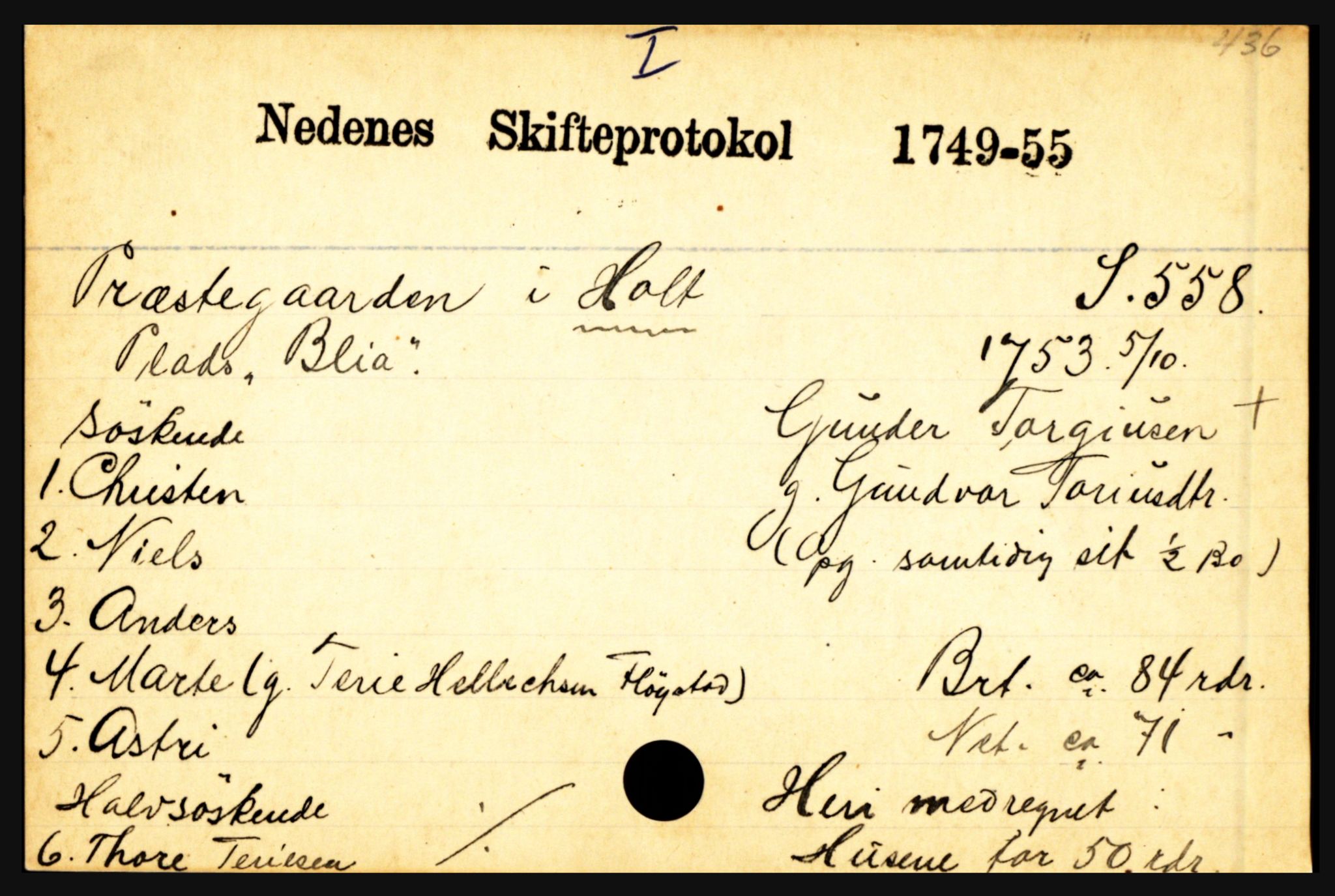 Nedenes sorenskriveri før 1824, AV/SAK-1221-0007/H, s. 12541