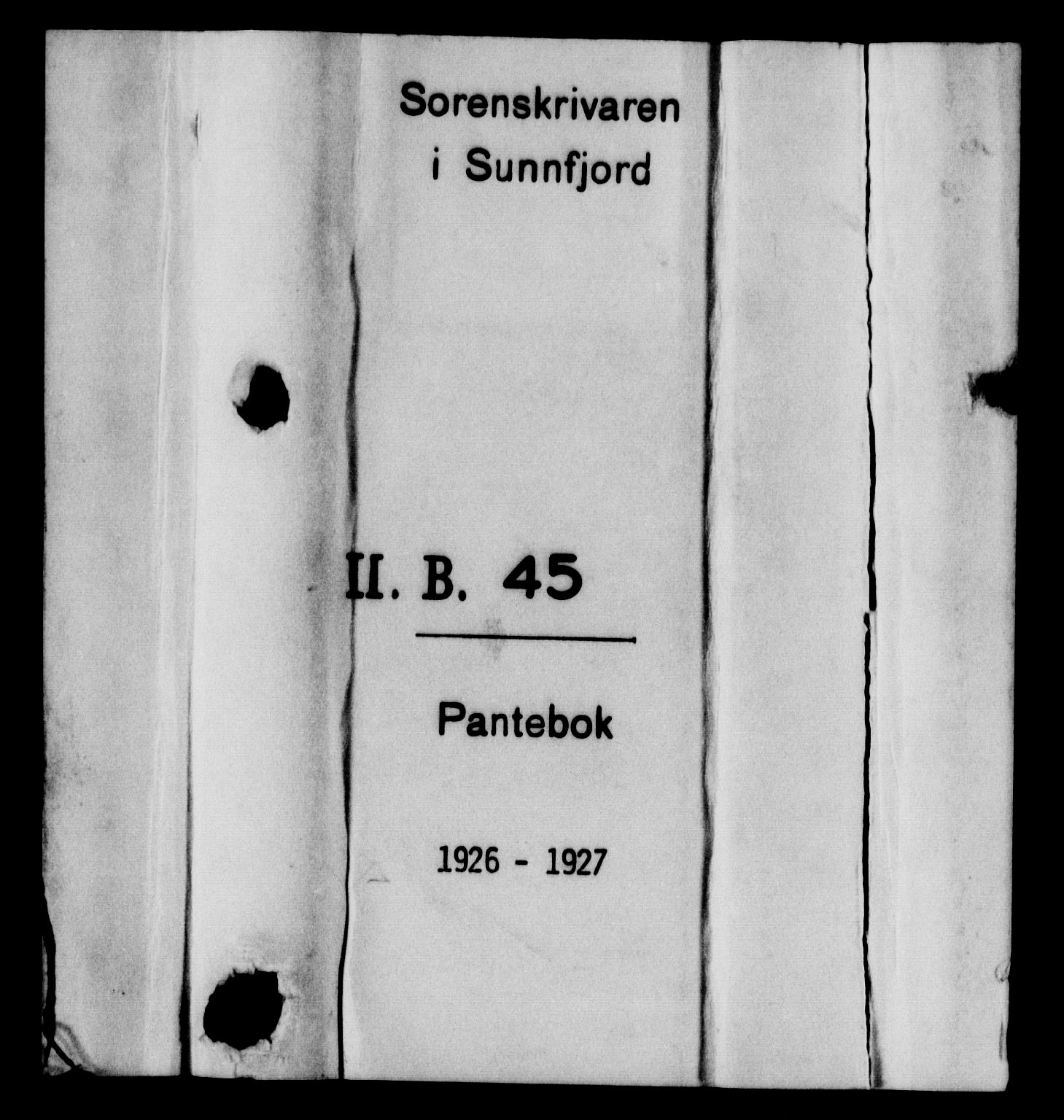 Sunnfjord tingrett, SAB/A-3201/1/G/Gb/Gba/L0045: Pantebok nr. II.B.45, 1926-1927