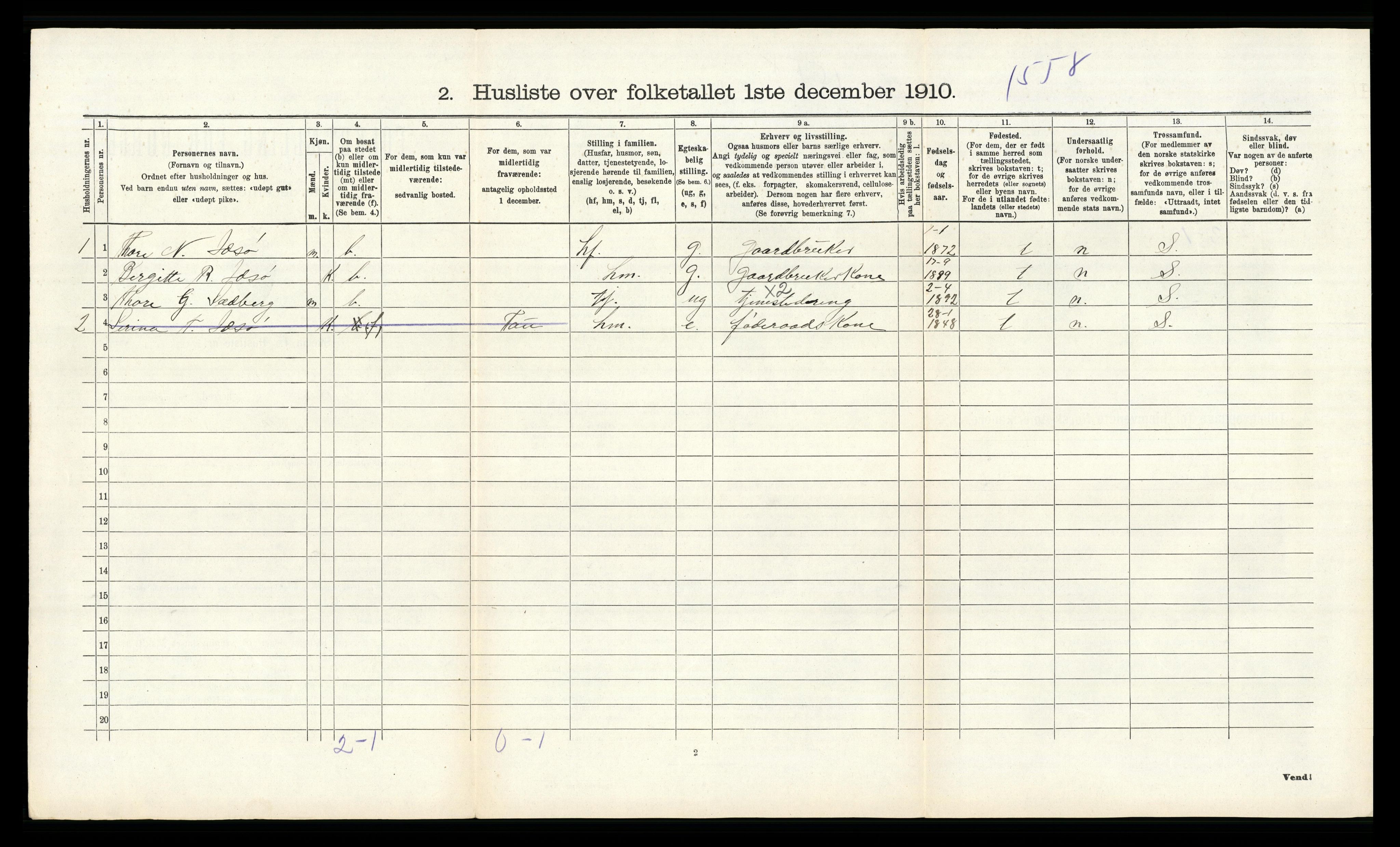 RA, Folketelling 1910 for 1130 Strand herred, 1910, s. 842