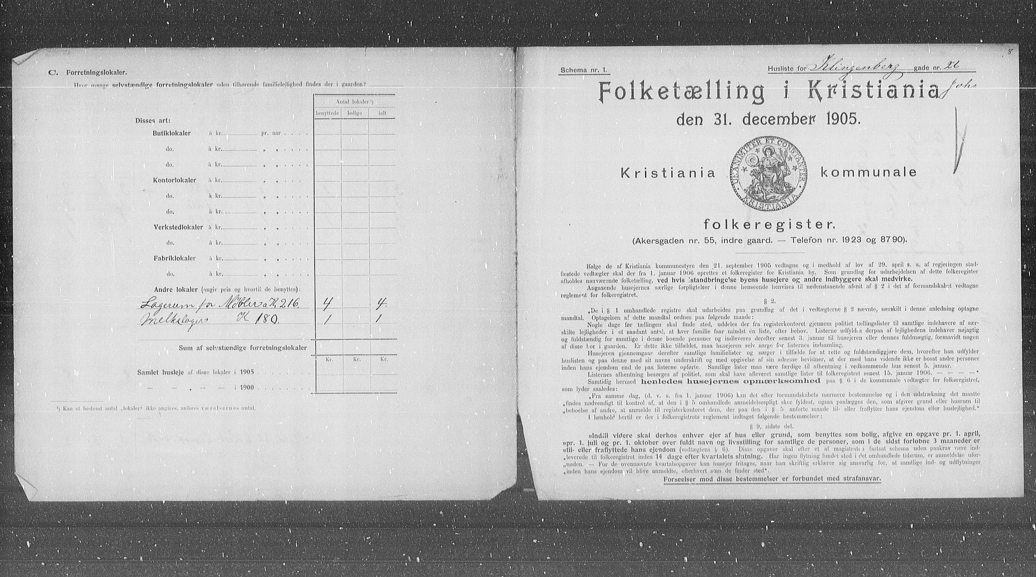 OBA, Kommunal folketelling 31.12.1905 for Kristiania kjøpstad, 1905, s. 27417
