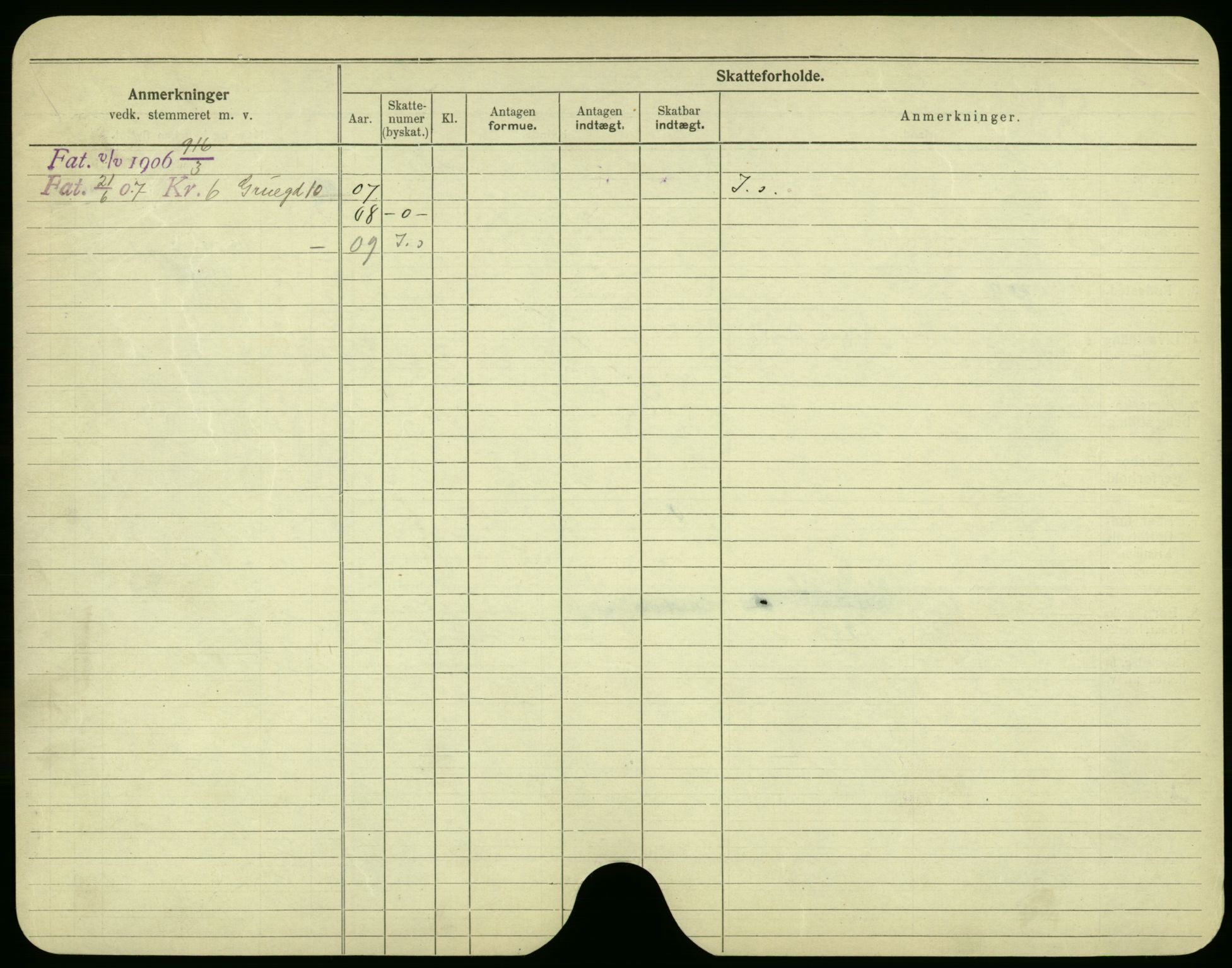 Oslo folkeregister, Registerkort, AV/SAO-A-11715/F/Fa/Fac/L0003: Menn, 1906-1914, s. 274b