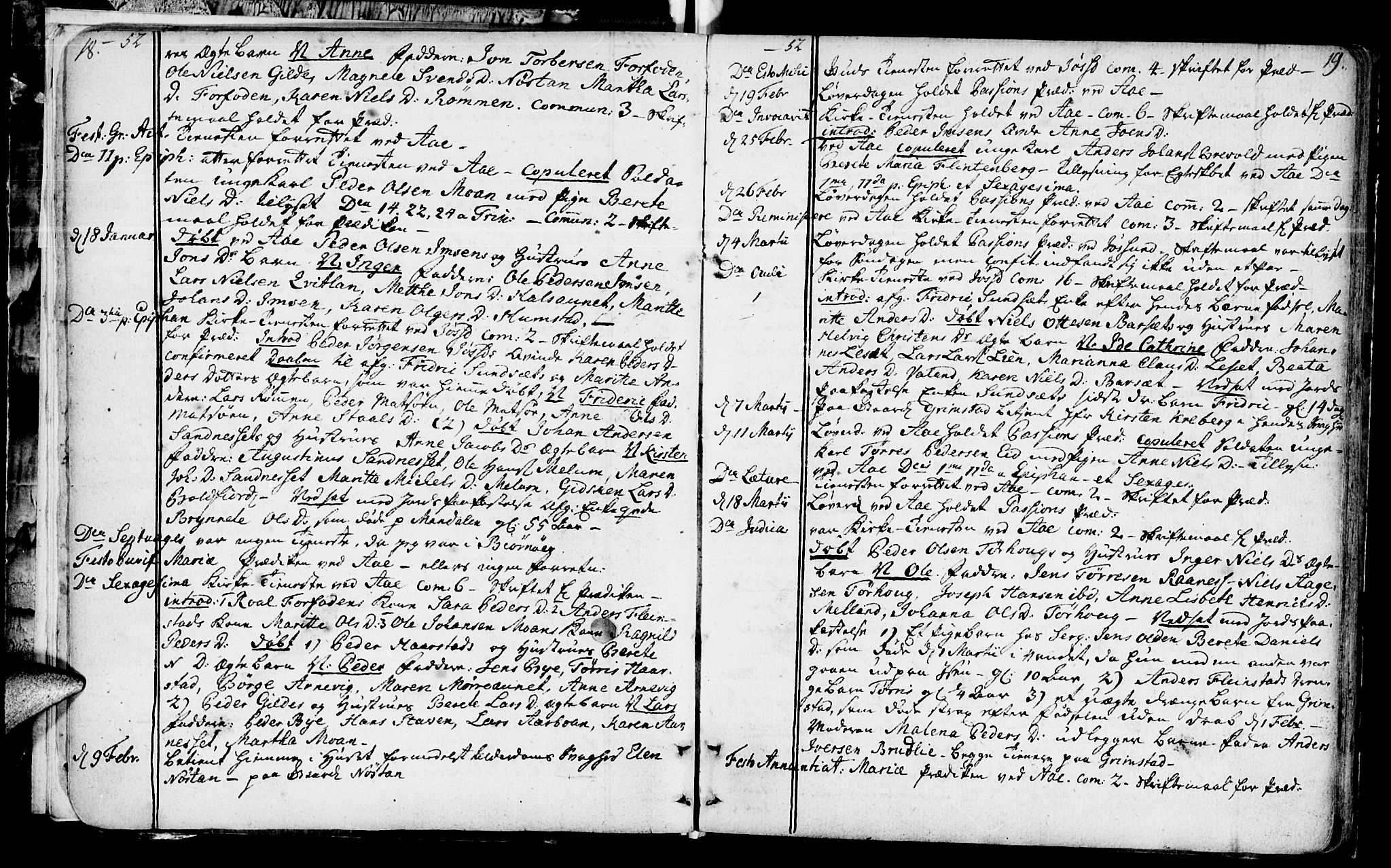 Ministerialprotokoller, klokkerbøker og fødselsregistre - Sør-Trøndelag, SAT/A-1456/655/L0672: Ministerialbok nr. 655A01, 1750-1779, s. 18-19