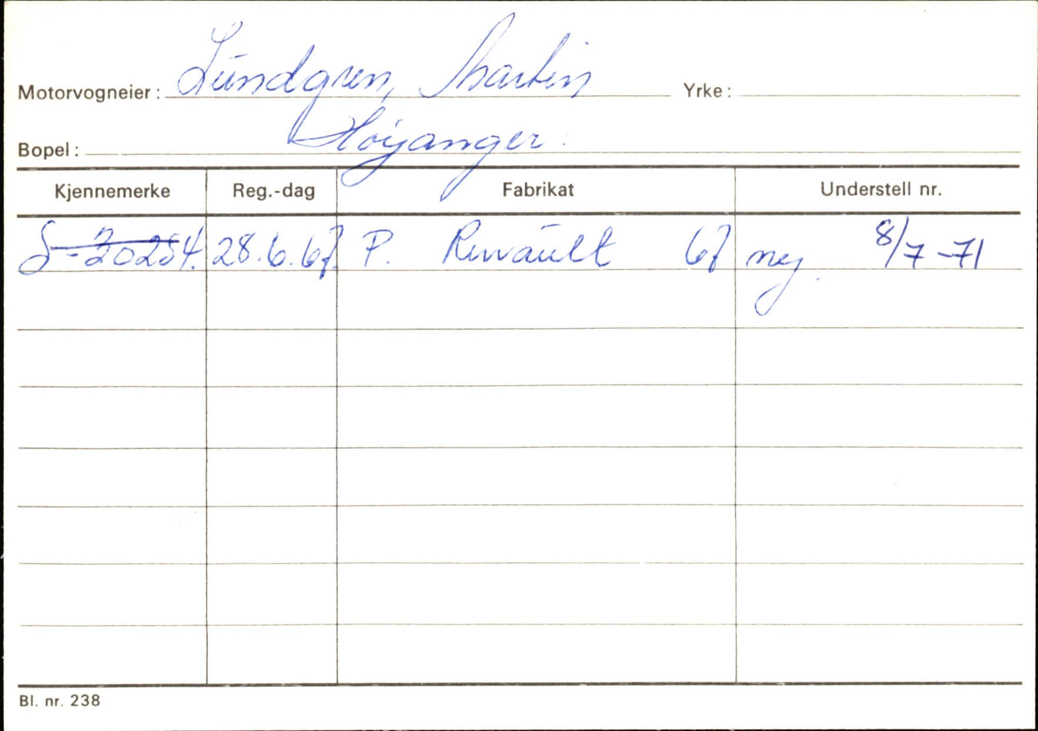 Statens vegvesen, Sogn og Fjordane vegkontor, AV/SAB-A-5301/4/F/L0130: Eigarregister Eid T-Å. Høyanger A-O, 1945-1975, s. 2026