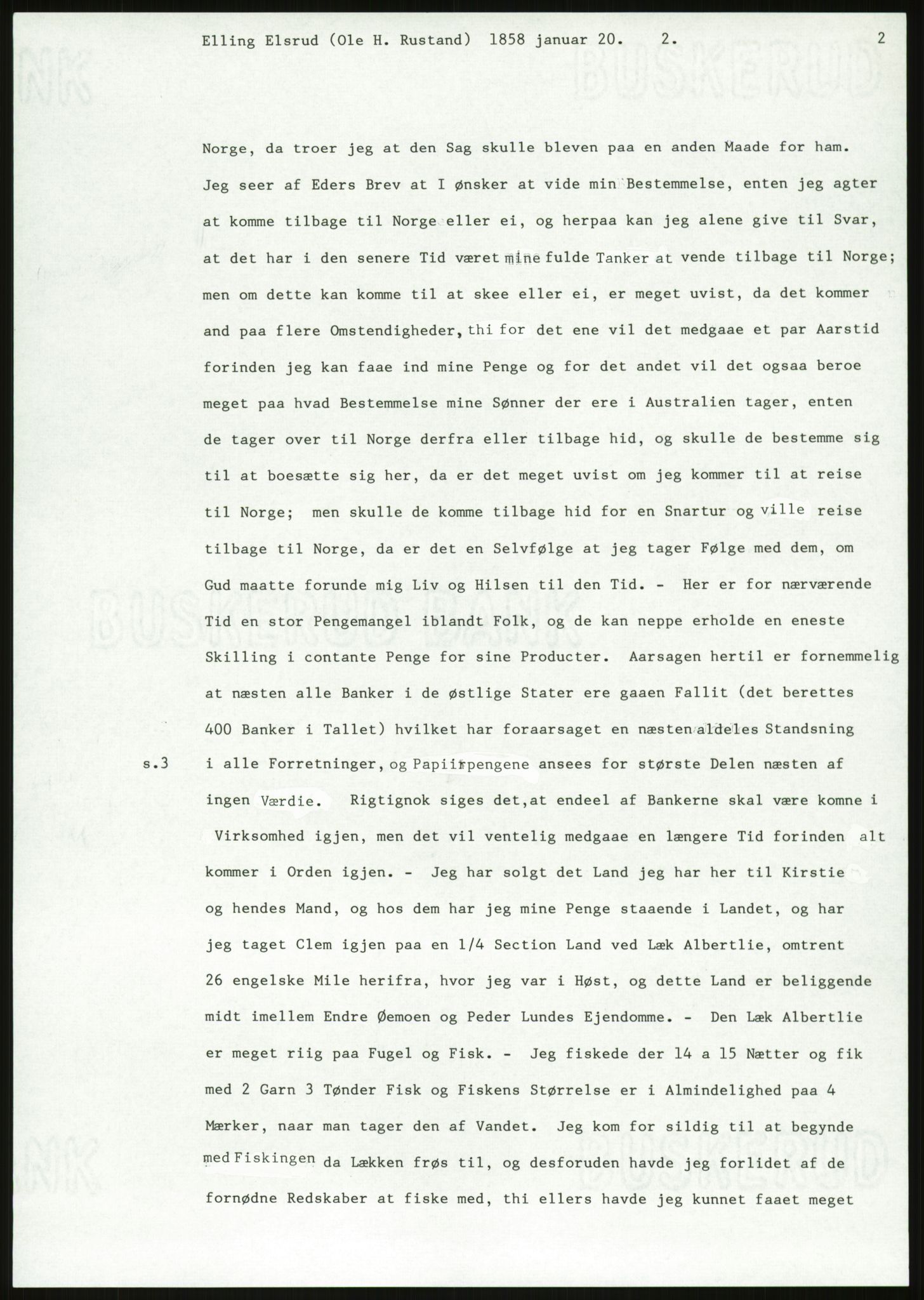 Samlinger til kildeutgivelse, Amerikabrevene, AV/RA-EA-4057/F/L0018: Innlån fra Buskerud: Elsrud, 1838-1914, s. 1169