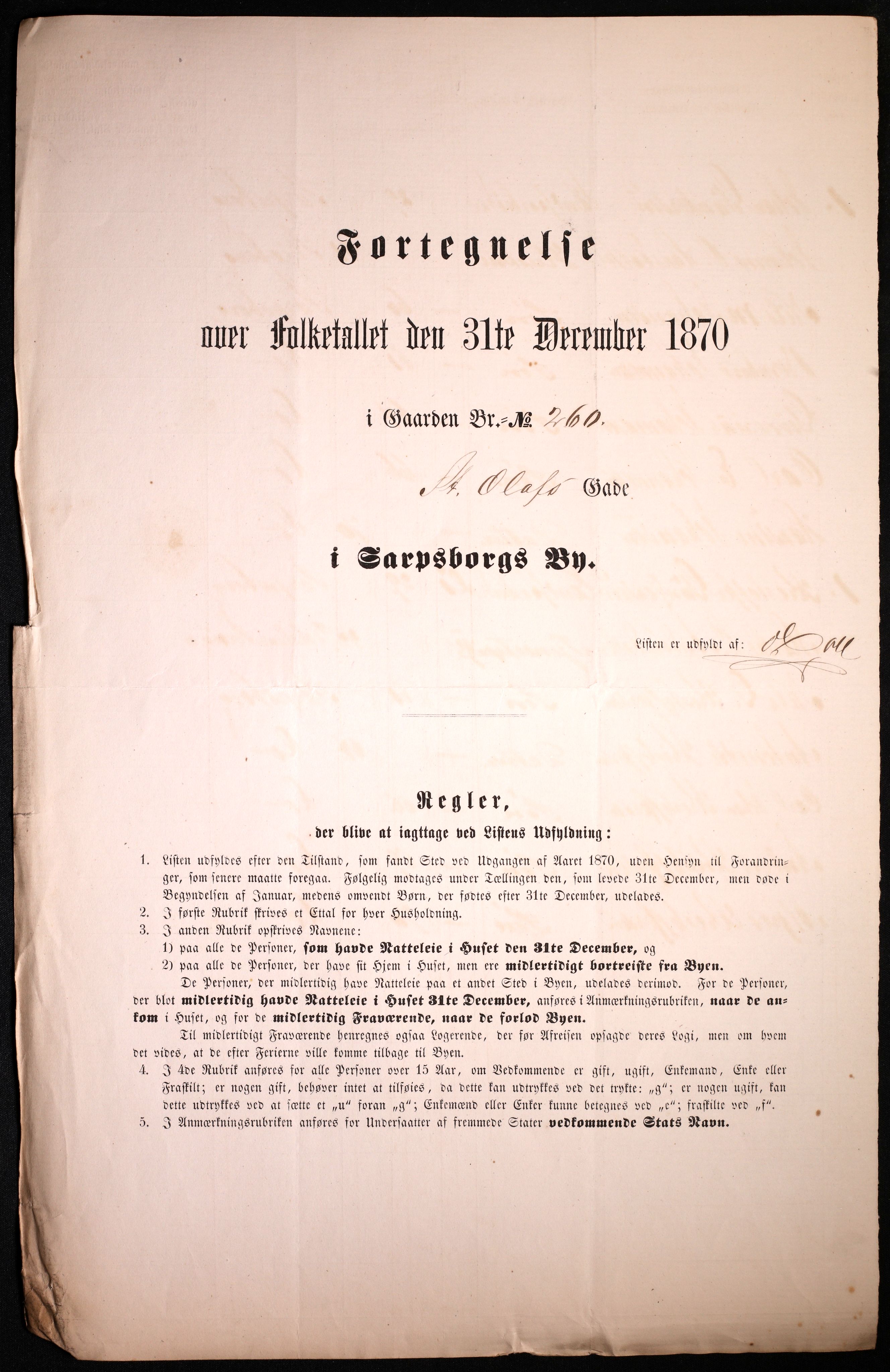 RA, Folketelling 1870 for 0102 Sarpsborg kjøpstad, 1870, s. 97