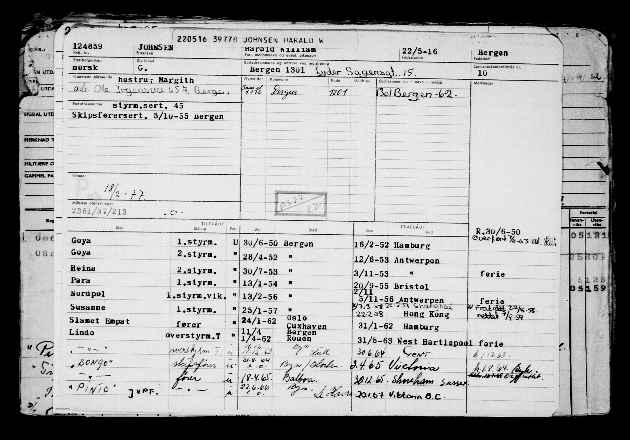 Direktoratet for sjømenn, AV/RA-S-3545/G/Gb/L0139: Hovedkort, 1916, s. 322