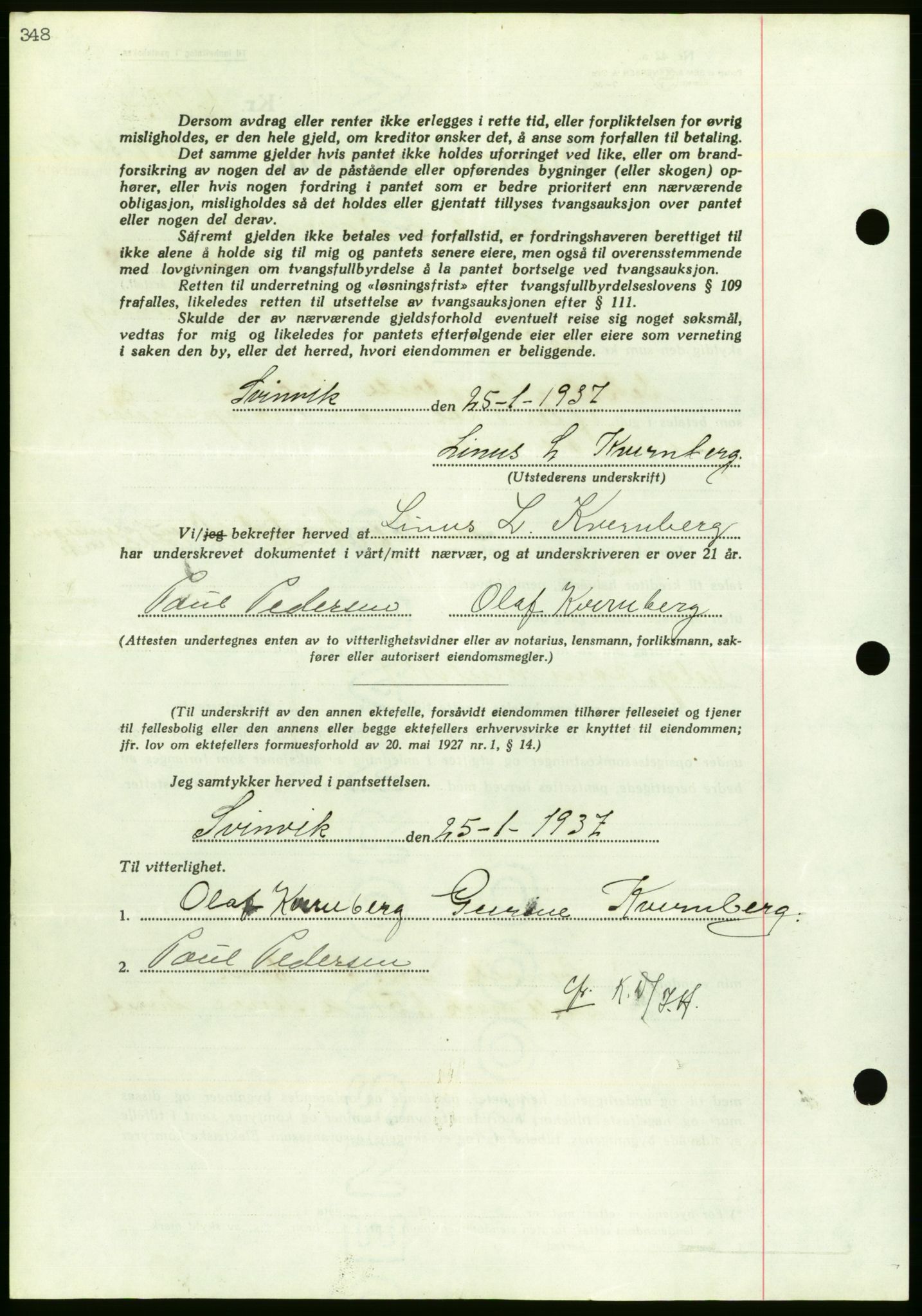 Nordmøre sorenskriveri, AV/SAT-A-4132/1/2/2Ca/L0091: Pantebok nr. B81, 1937-1937, Dagboknr: 1357/1937