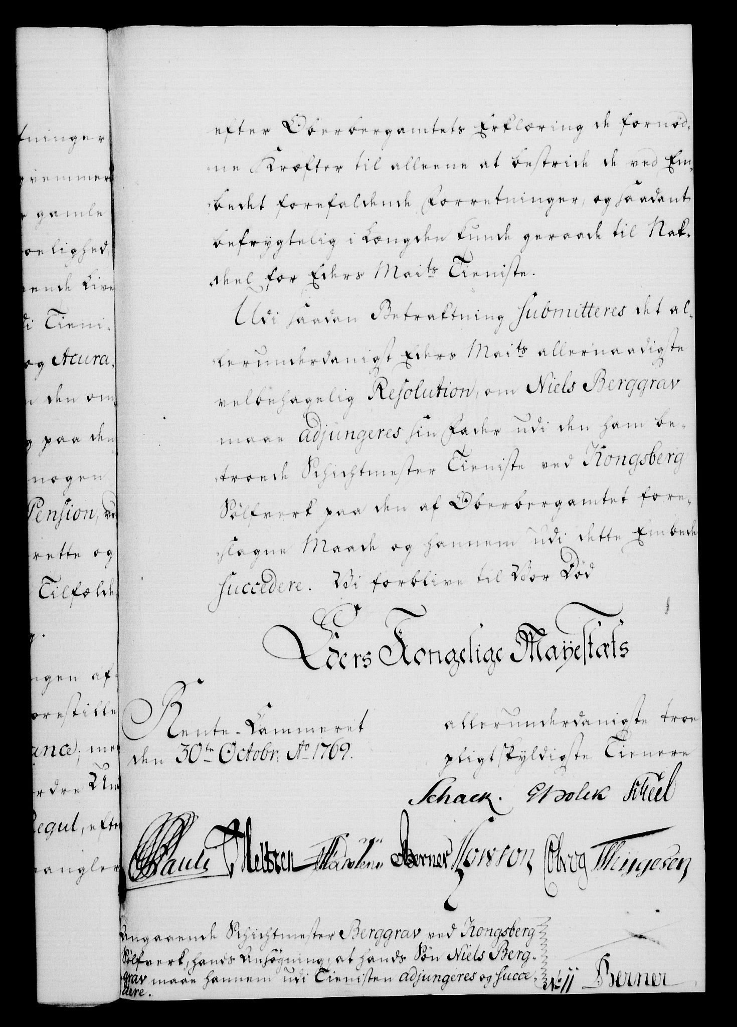 Rentekammeret, Kammerkanselliet, RA/EA-3111/G/Gf/Gfa/L0051: Norsk relasjons- og resolusjonsprotokoll (merket RK 52.51), 1769, s. 257