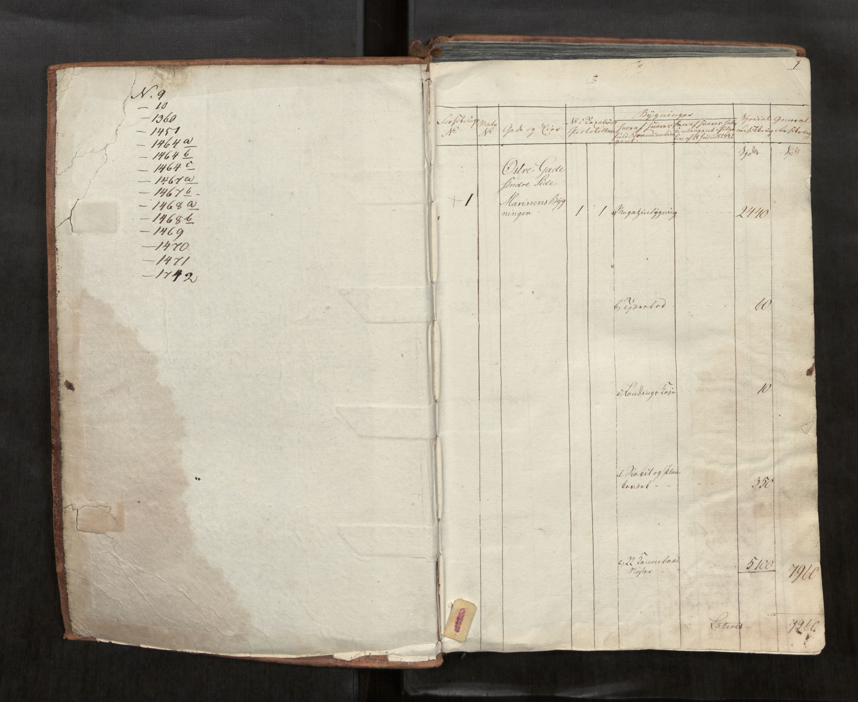 Norges Brannkasse Trondheim magistrat, AV/SAT-A-5590/Fa/L0018: Branntakstprotokoll K20, 1827-1837