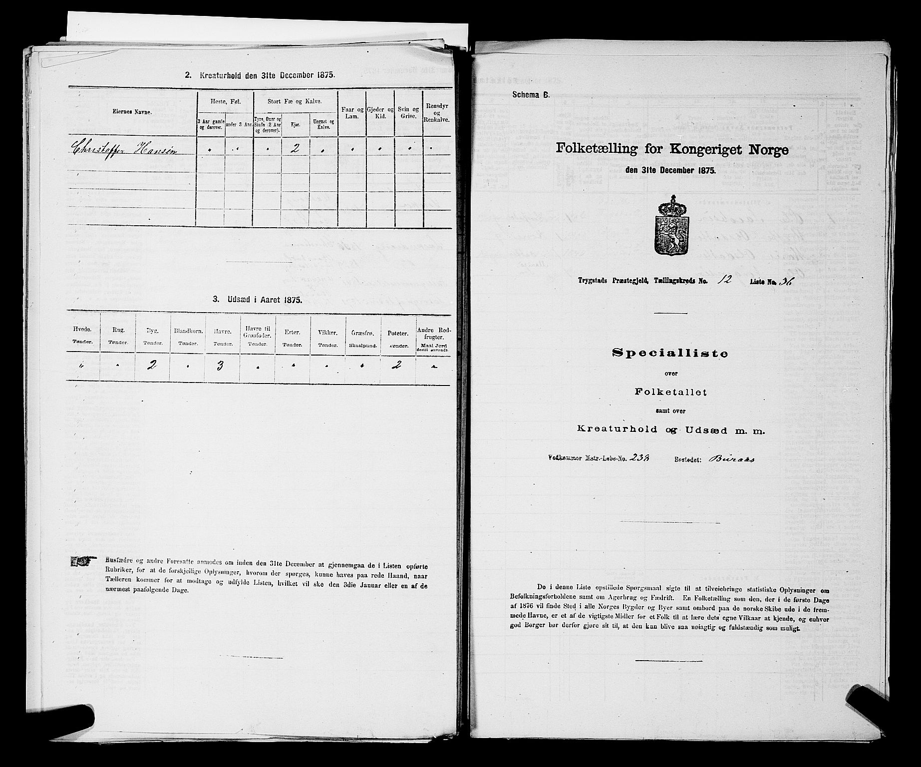 RA, Folketelling 1875 for 0122P Trøgstad prestegjeld, 1875, s. 1388