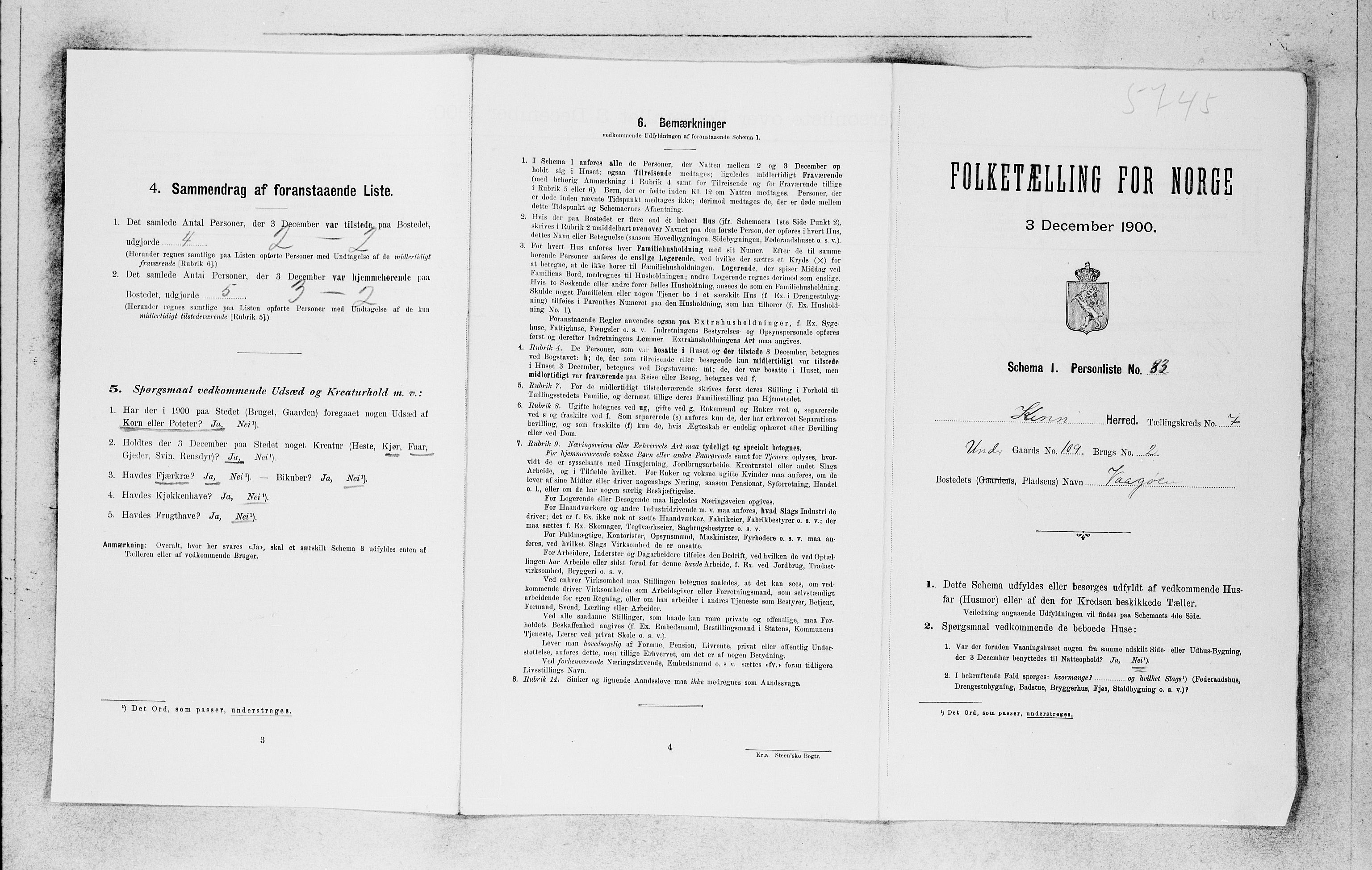 SAB, Folketelling 1900 for 1437 Kinn herred, 1900, s. 786