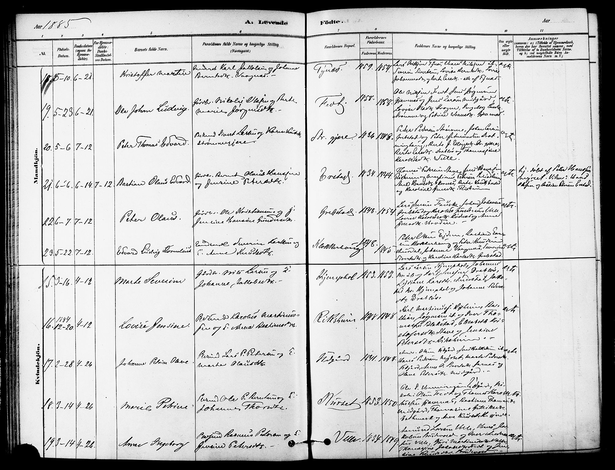 Ministerialprotokoller, klokkerbøker og fødselsregistre - Møre og Romsdal, AV/SAT-A-1454/523/L0334: Ministerialbok nr. 523A01, 1878-1891