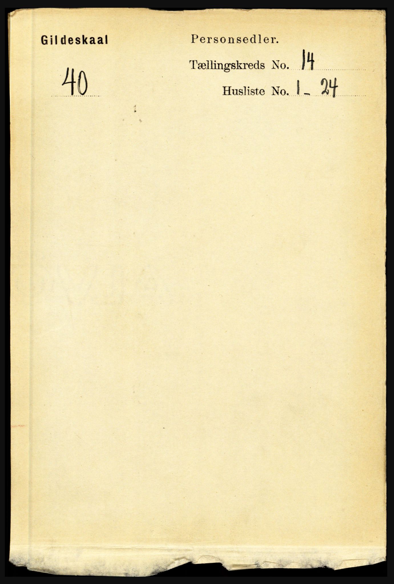 RA, Folketelling 1891 for 1838 Gildeskål herred, 1891, s. 4324