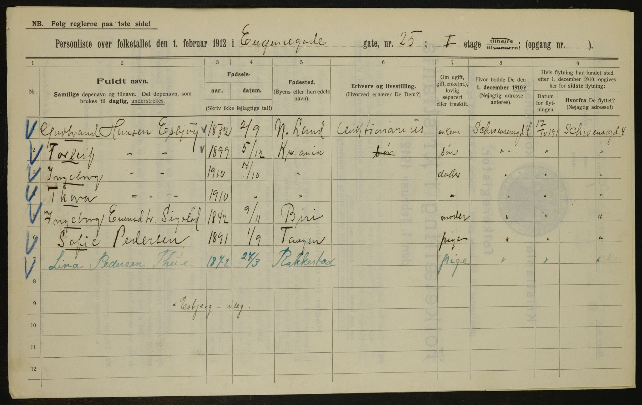 OBA, Kommunal folketelling 1.2.1912 for Kristiania, 1912, s. 22826