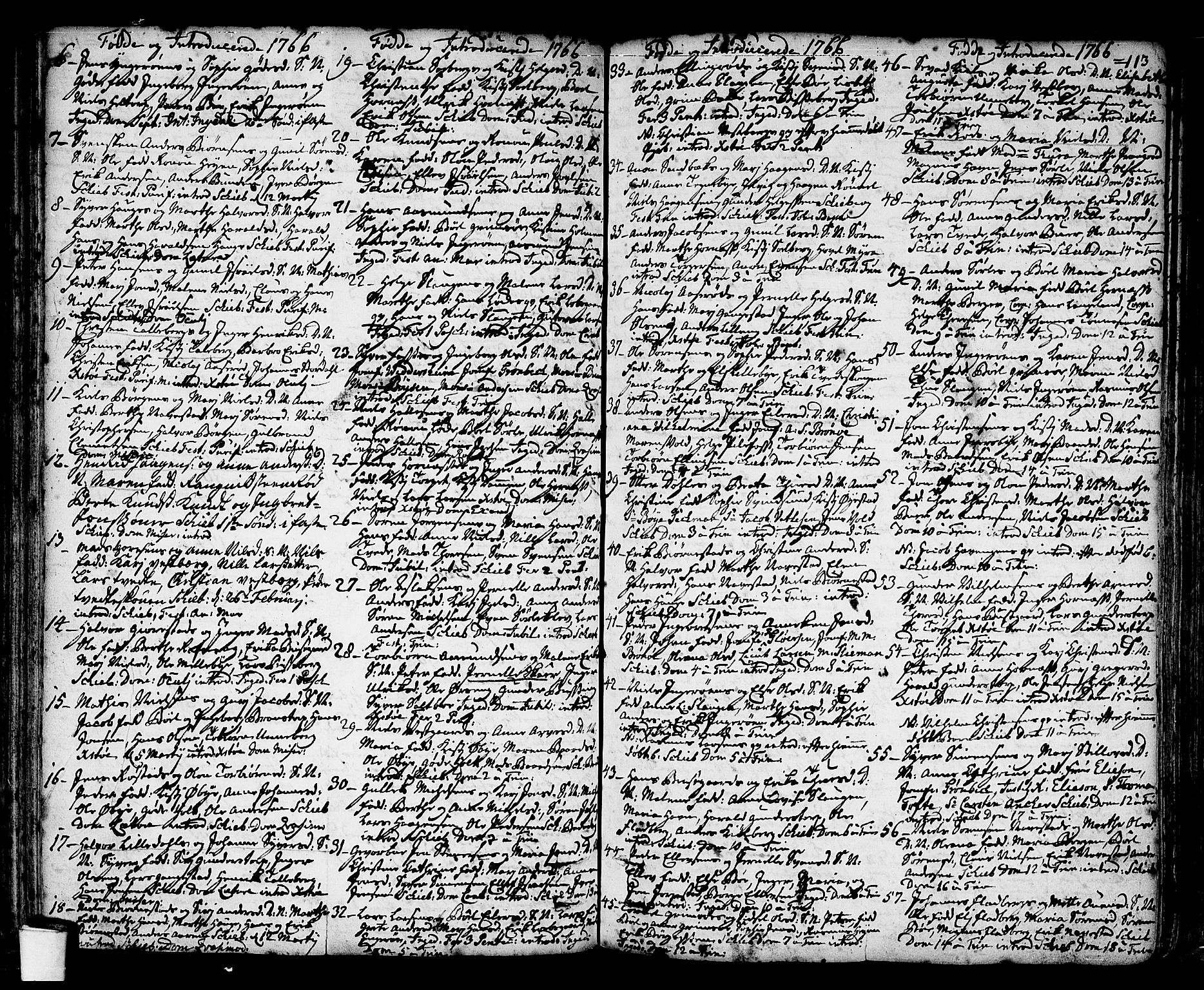 Skjeberg prestekontor Kirkebøker, SAO/A-10923/F/Fa/L0002: Ministerialbok nr. I 2, 1726-1791, s. 113