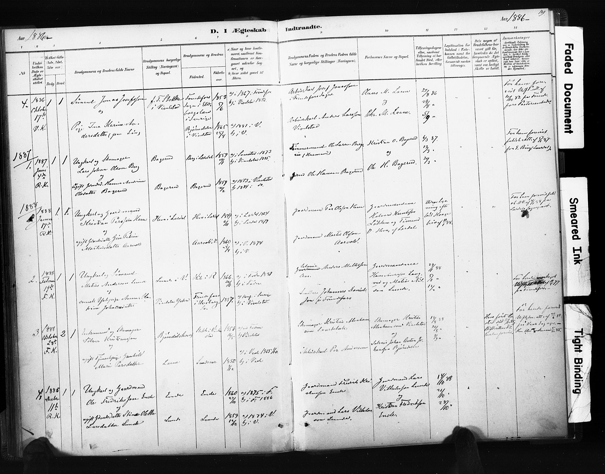 Ramnes kirkebøker, AV/SAKO-A-314/F/Fc/L0001: Ministerialbok nr. III 1, 1878-1899, s. 148-149